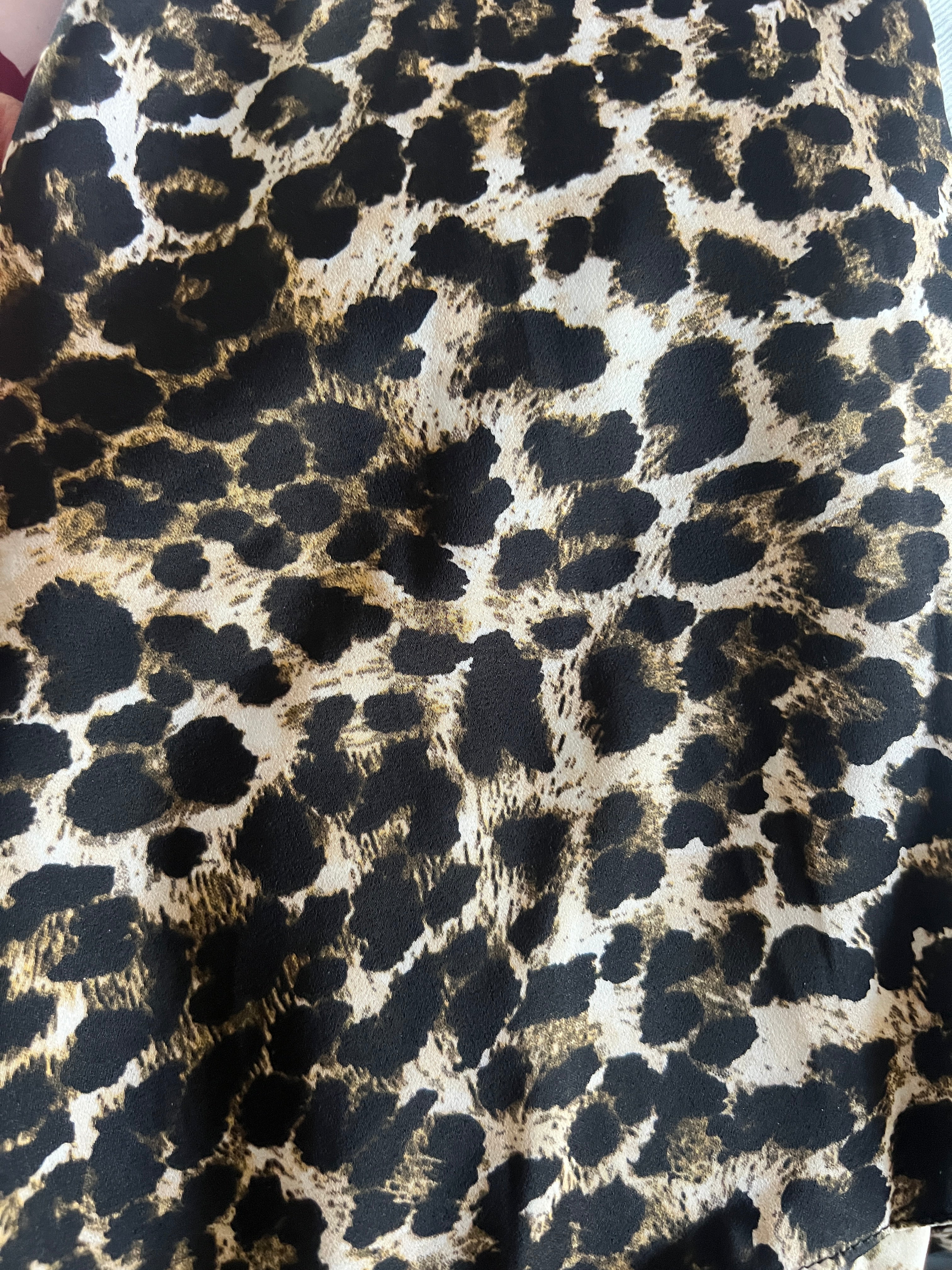 Falda Envolvente Piel de Seda Print Mocca