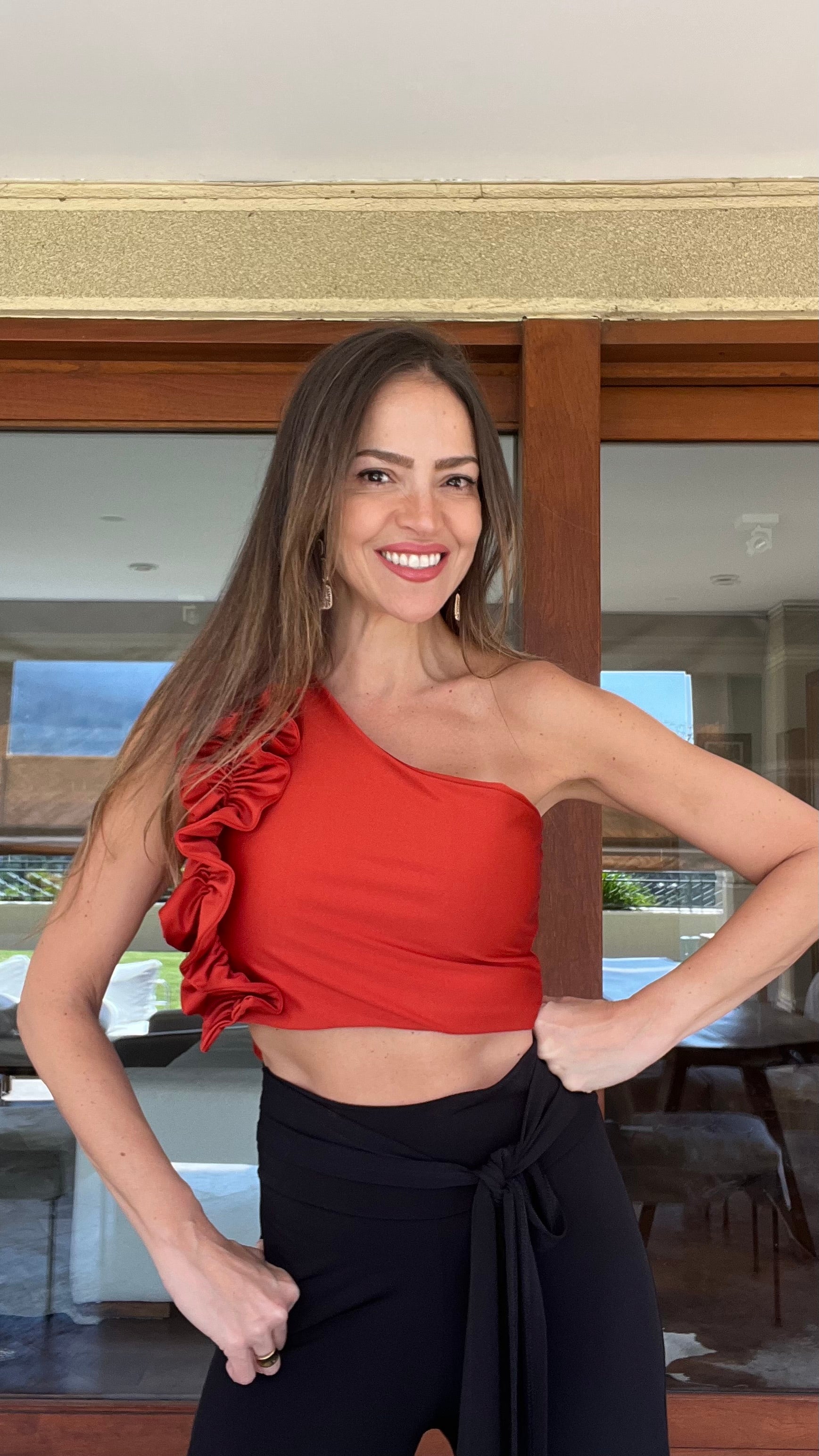 Crop Top Asimétrico Catherine Ladrillo