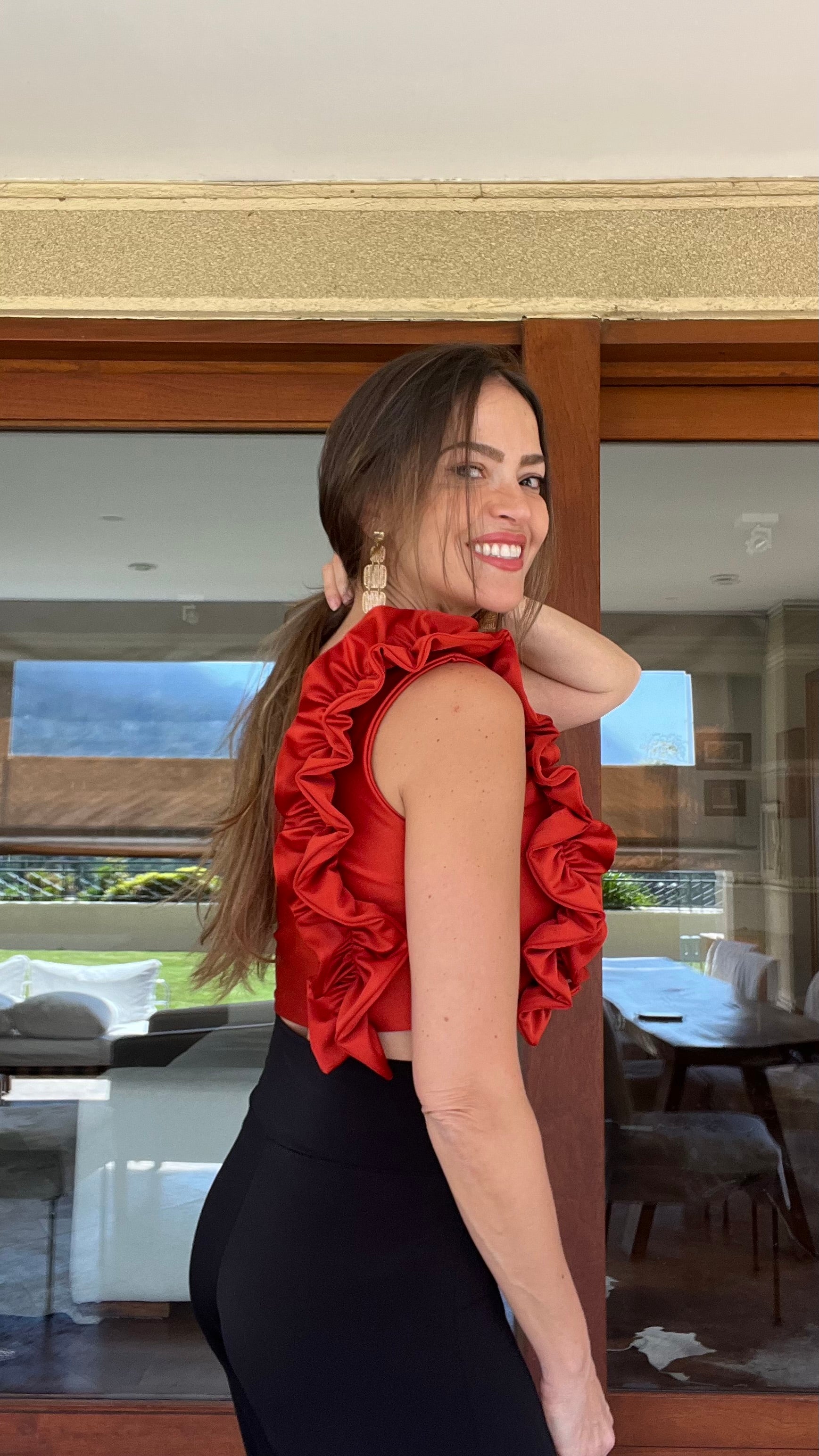 Crop Top Asimétrico Catherine Ladrillo