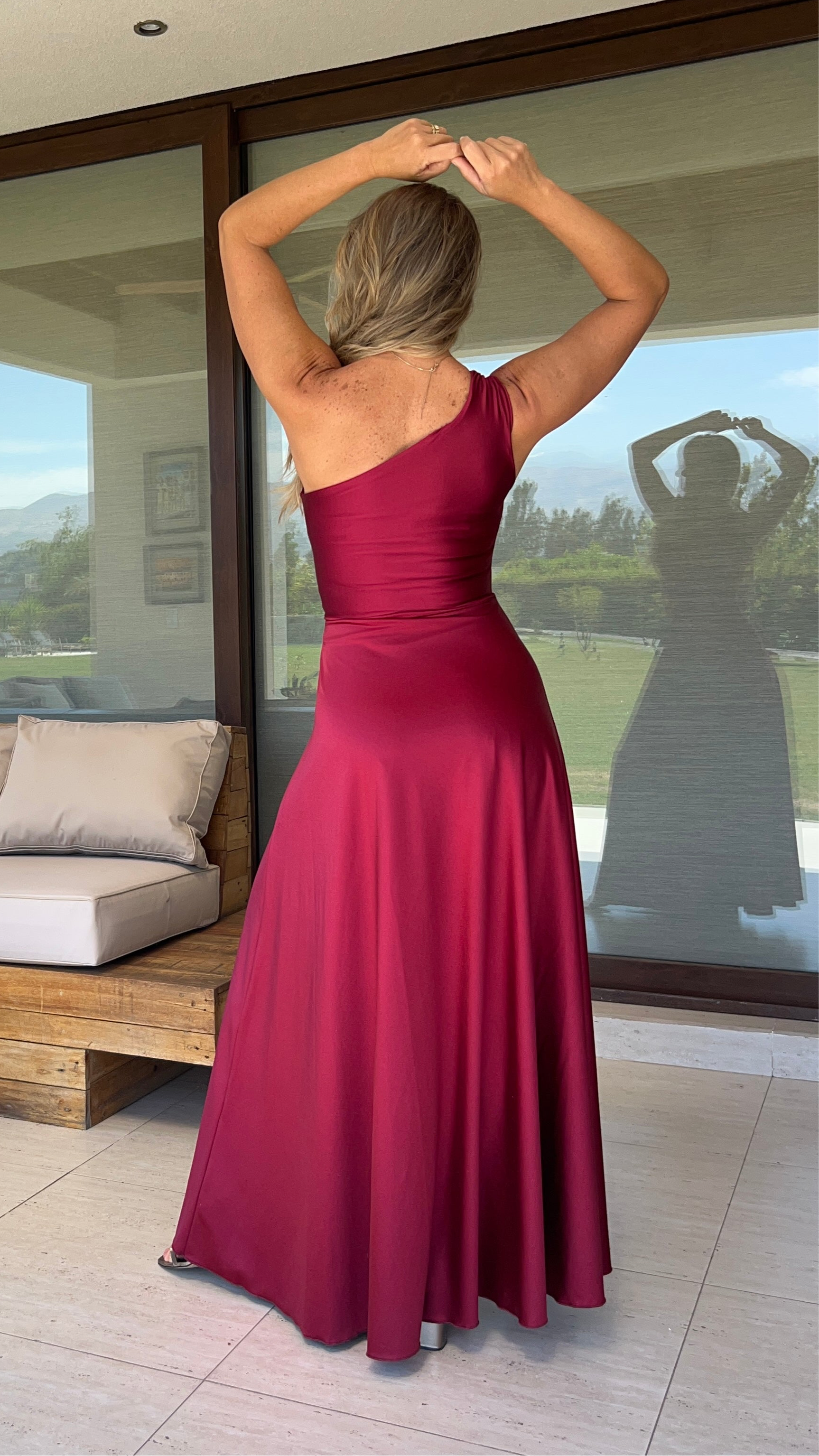 Vestido isidora Granate |Vestido fiesta mujer |Amoramar.cl 2