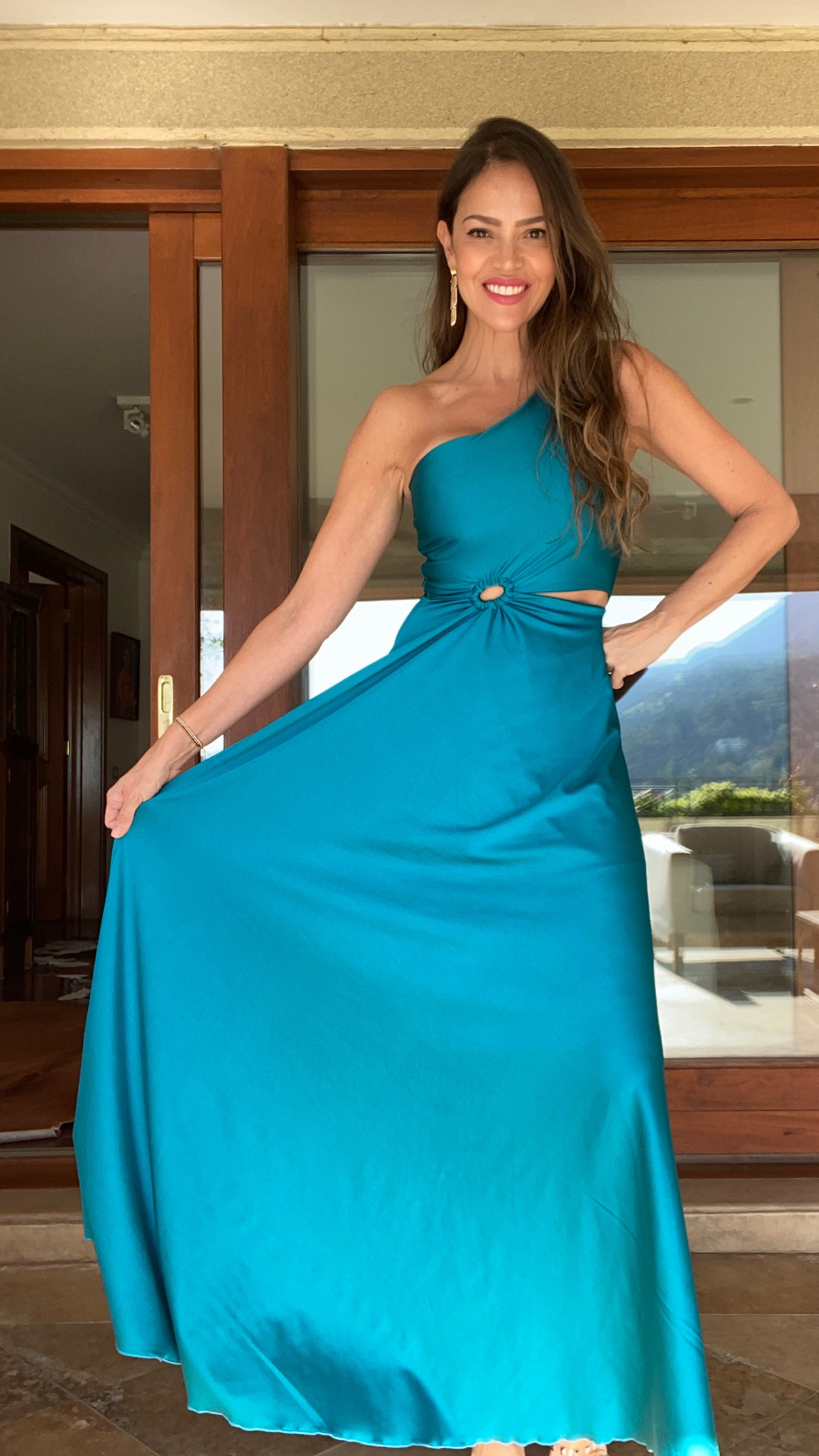 Vestido isidora Turquesa |Vestido fiesta mujer calipso |Amoramar.cl 6