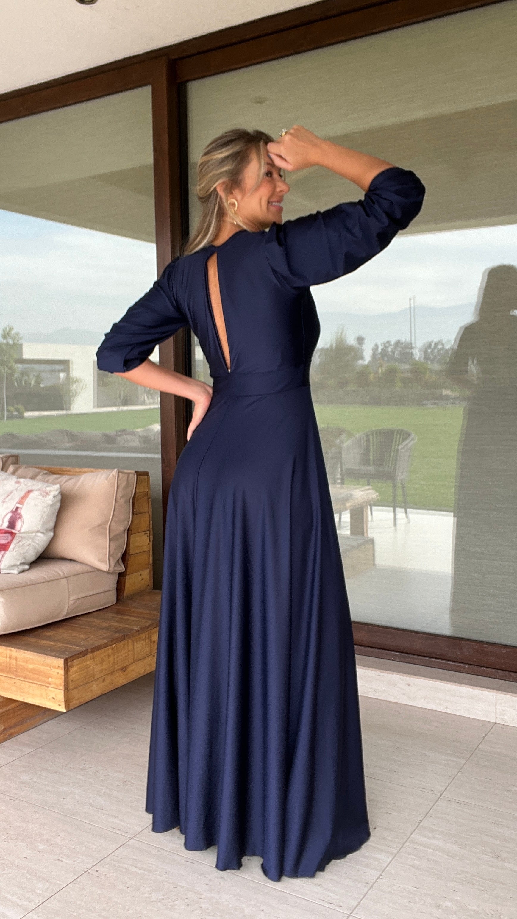 Vestido Lara Dupont Azul Marino