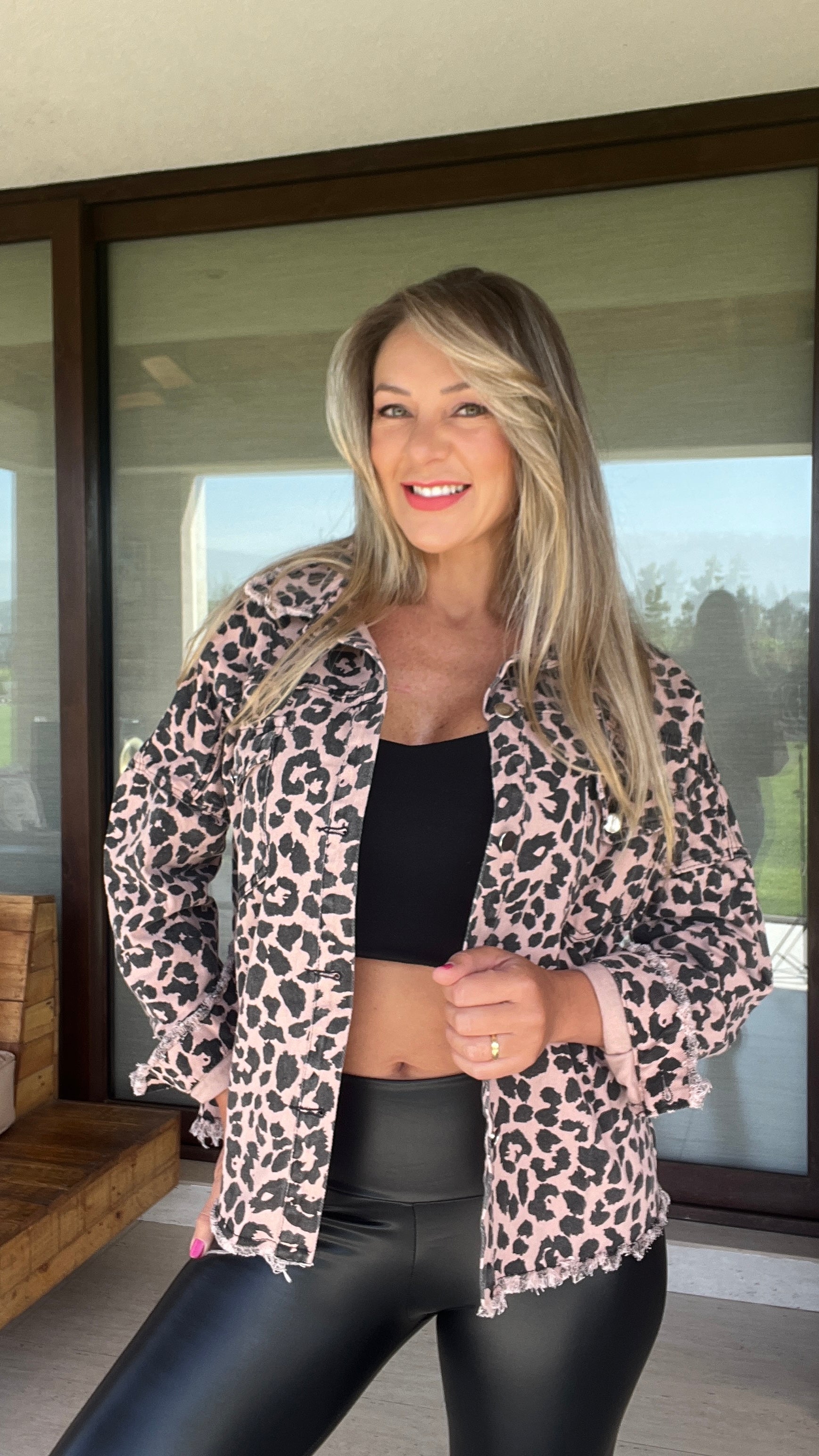 Chaqueta Print Palo Rosa