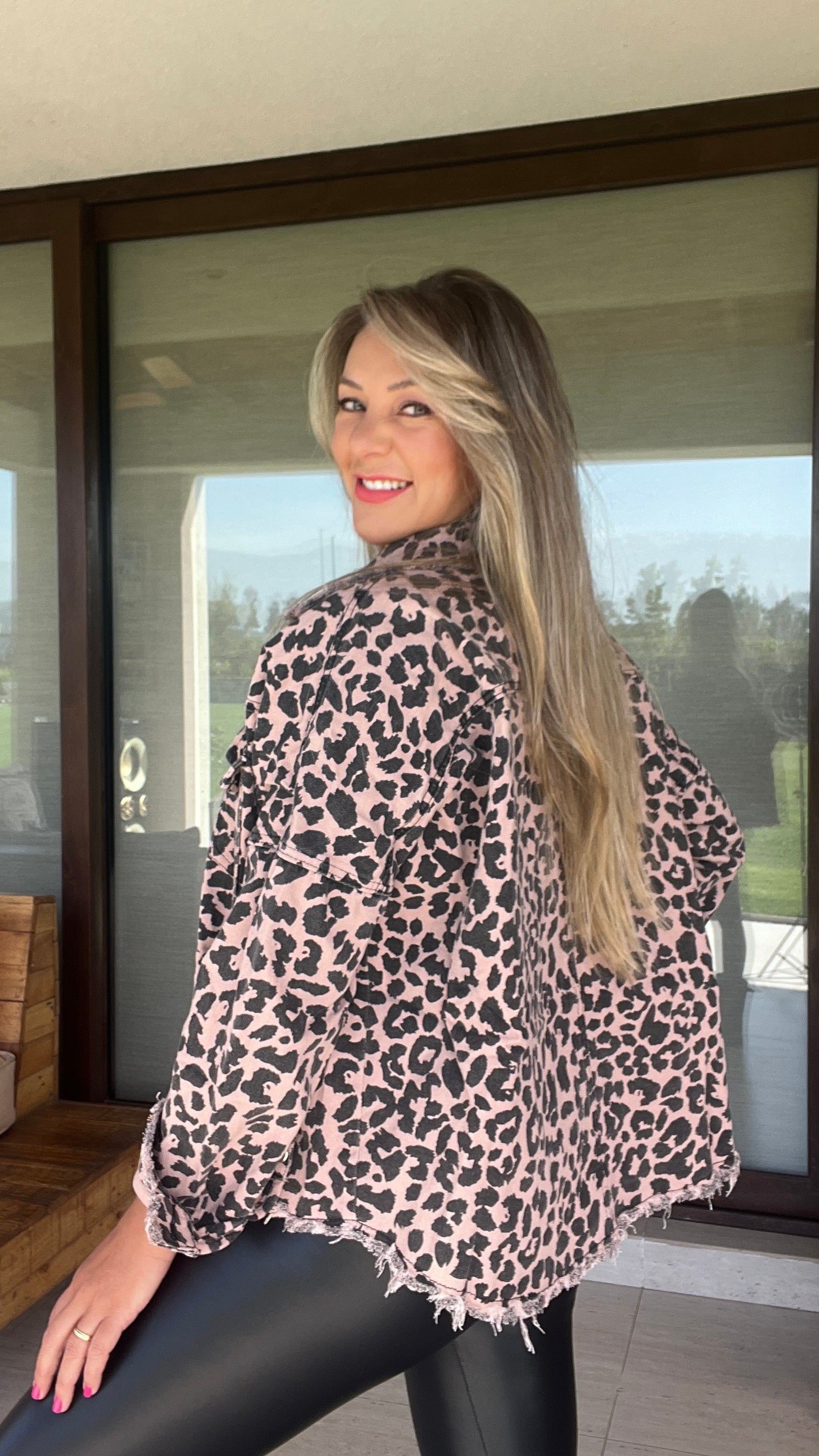 Chaqueta Print Palo Rosa