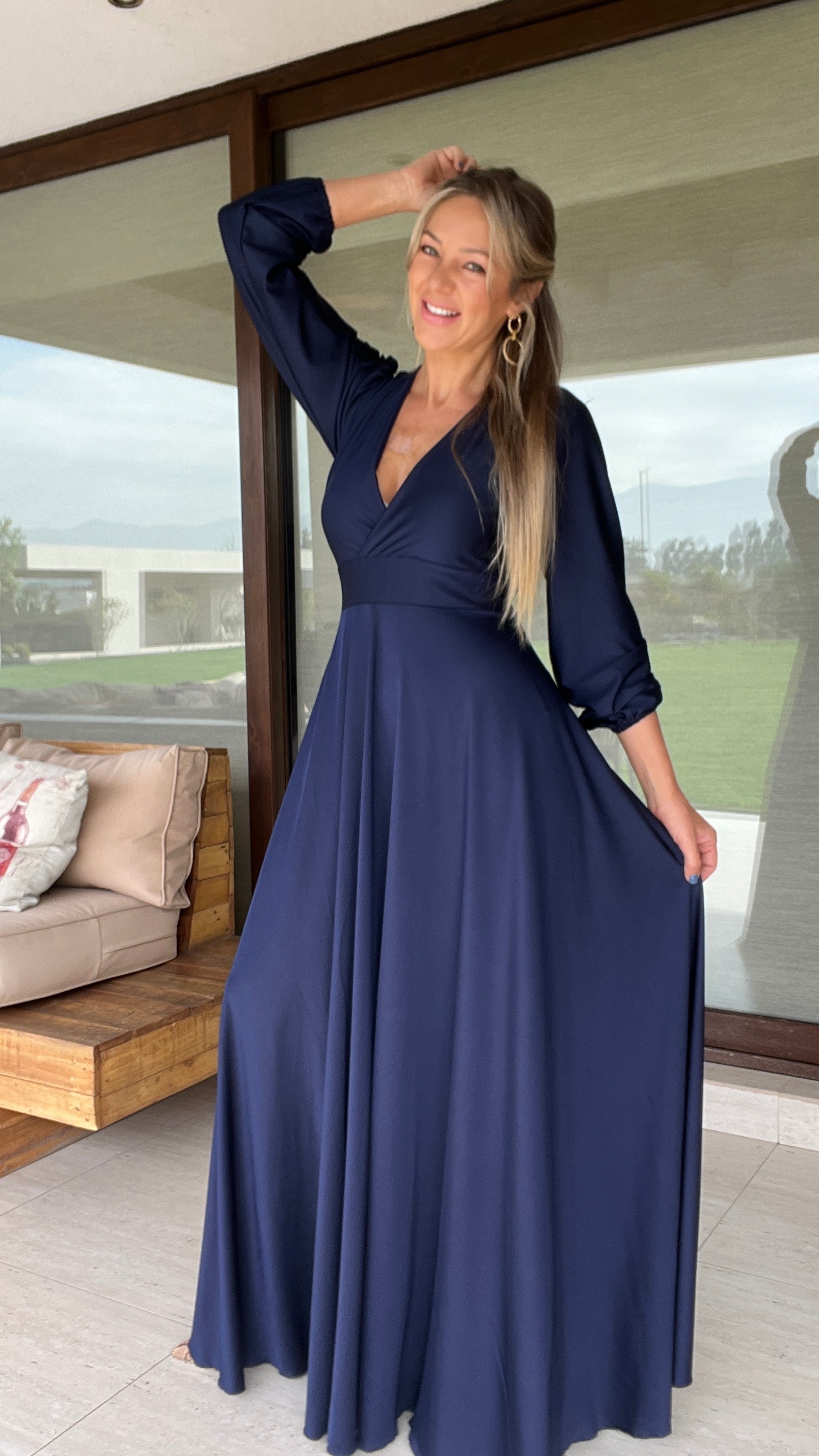 Vestido Lara Dupont Azul Marino
