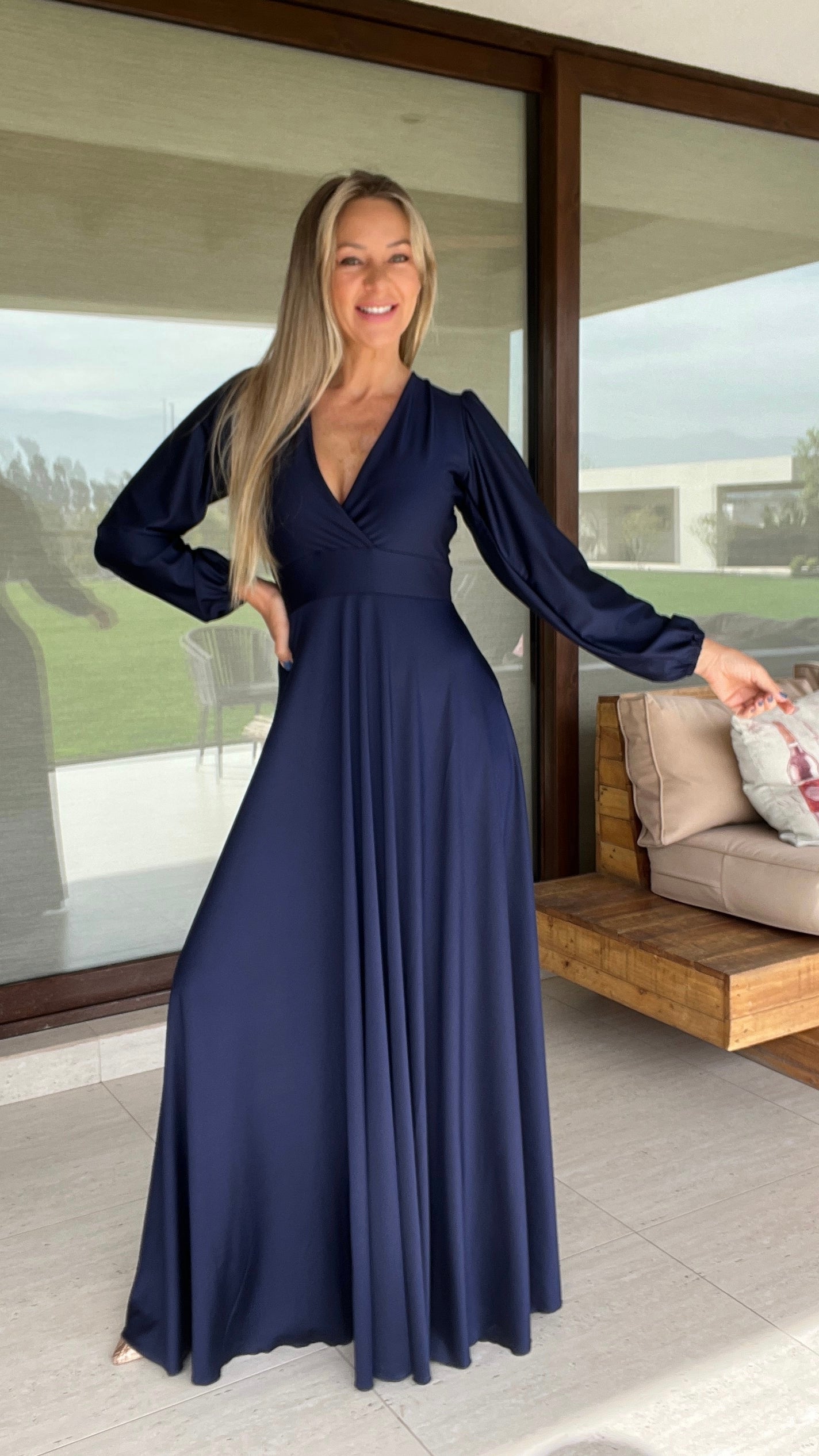 Vestido Lara Dupont Azul Marino
