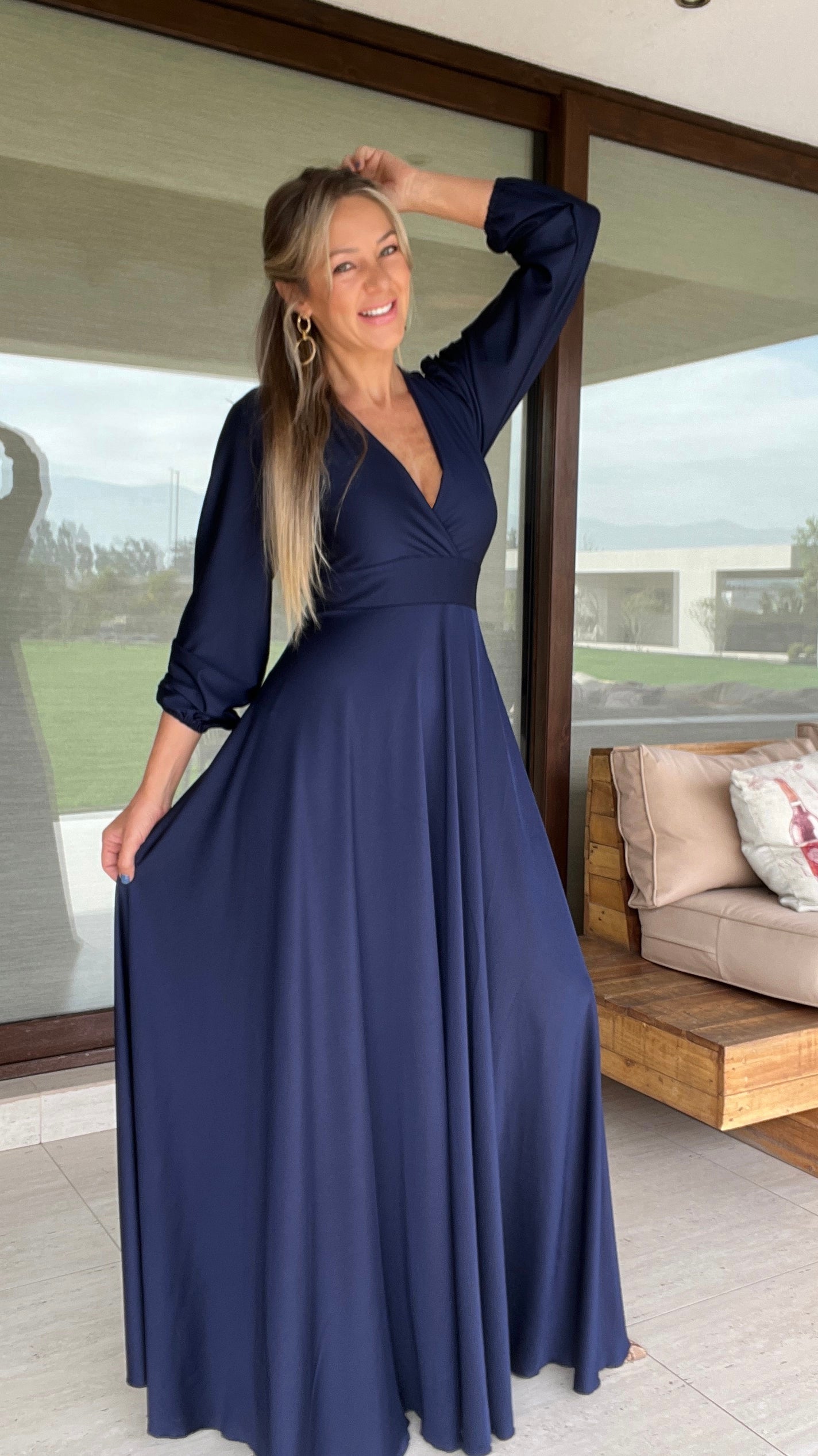Vestido Lara Dupont Azul Marino