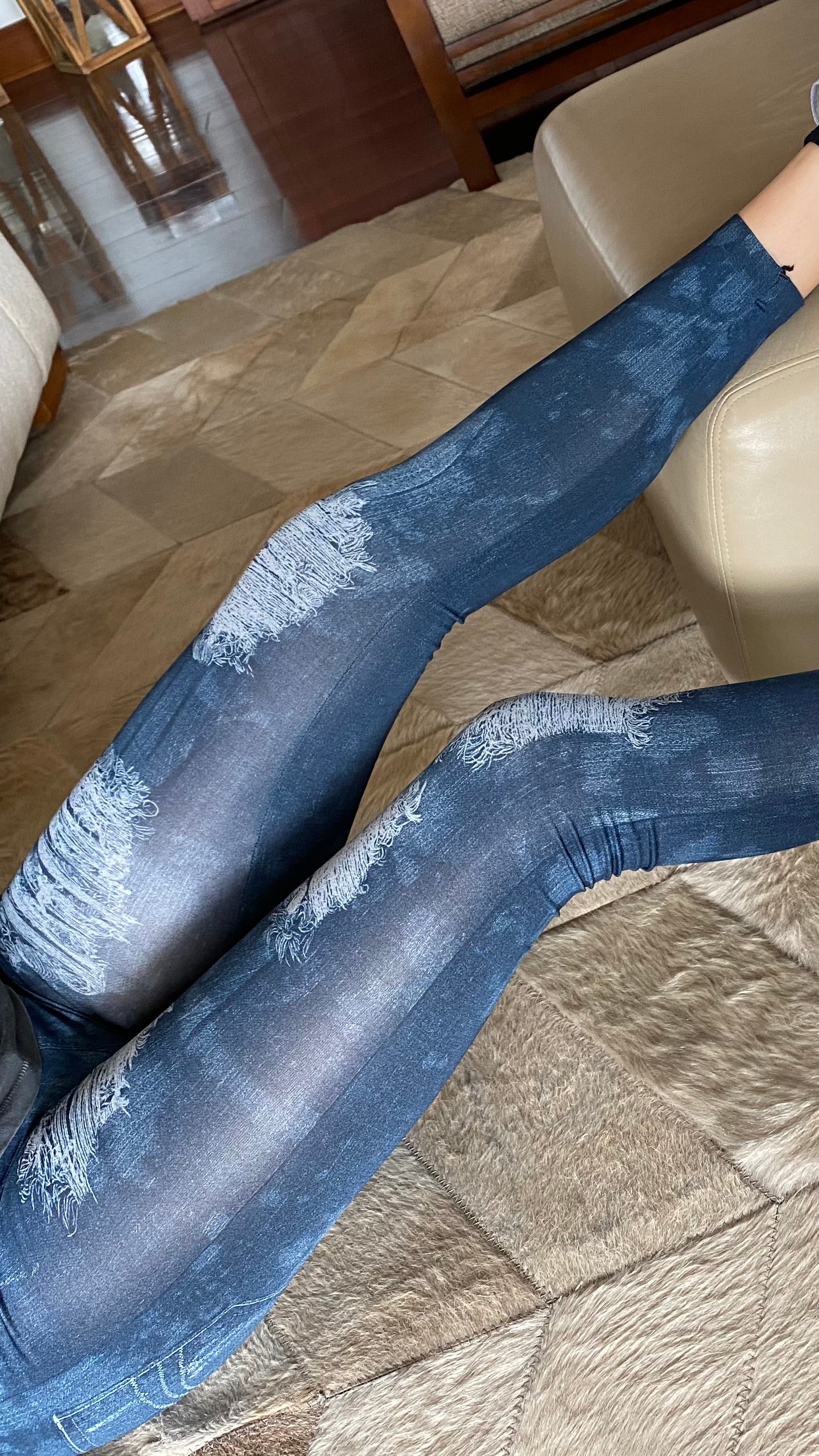 Calza Jean Azul | Calza Urbana | Leggins Azul 2 | Amoramar.cl