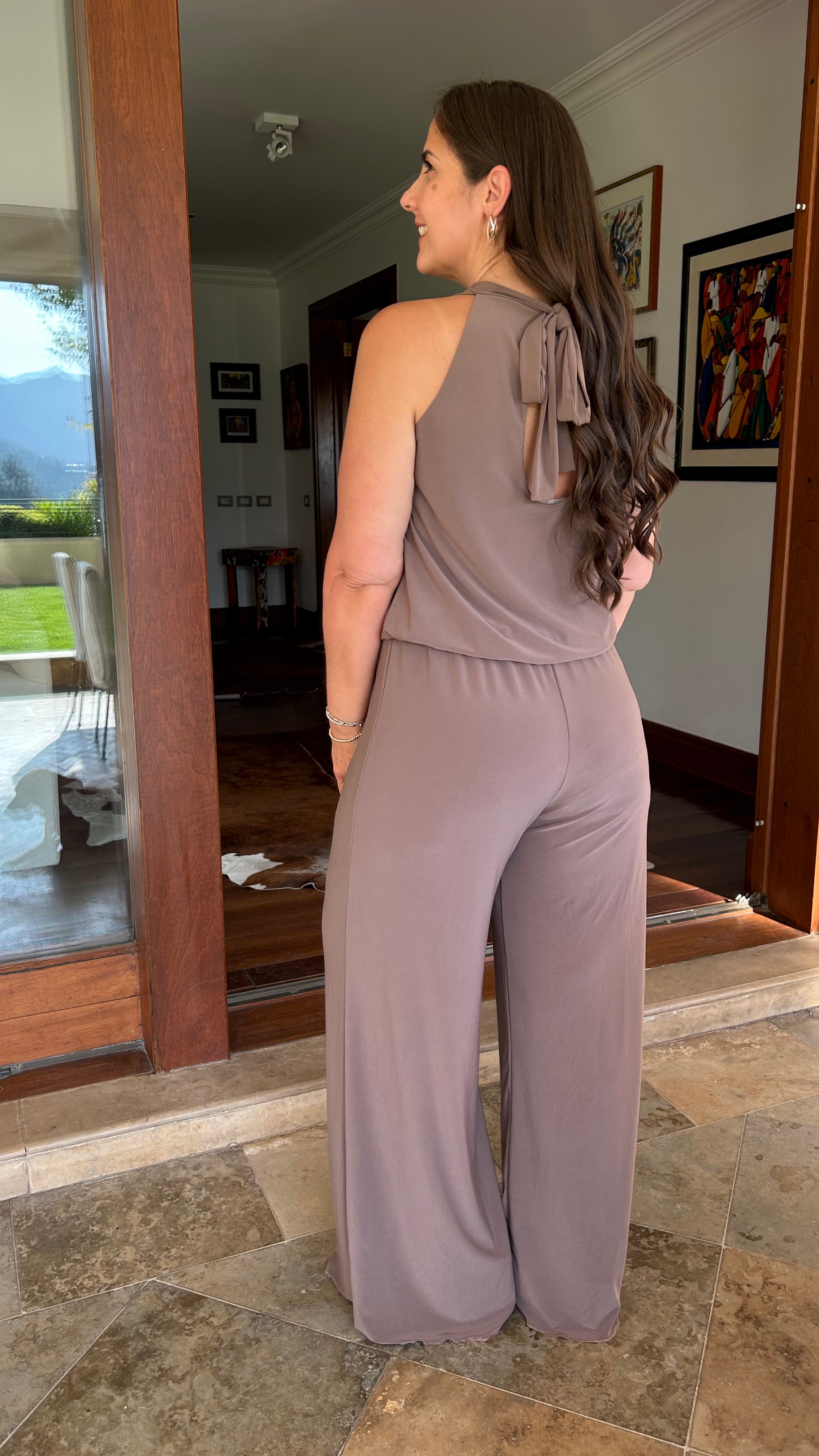 Enterito Halter taupé| enterito cuello alto sin manga taupé | Amoramar.cl 4