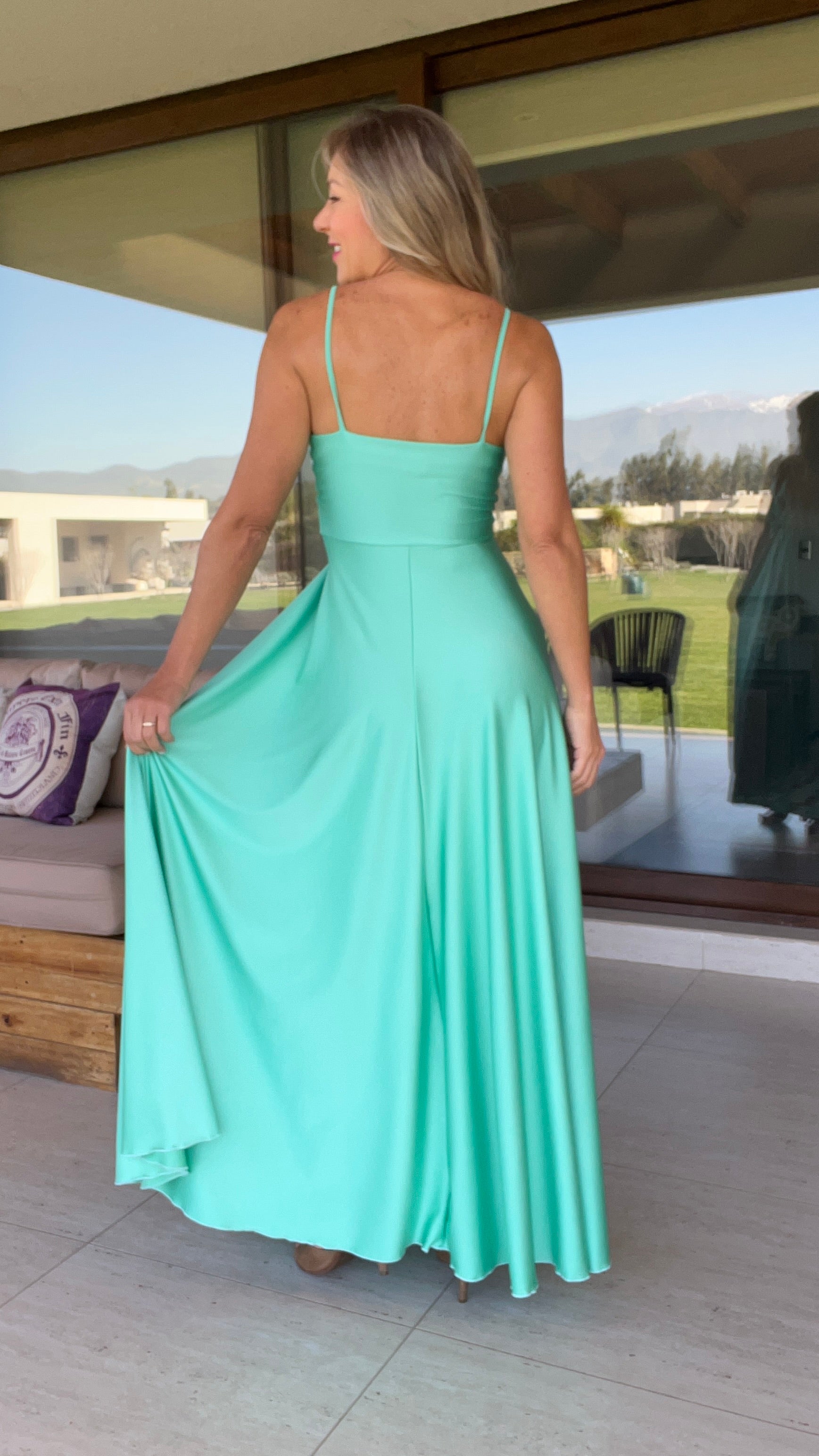 Vestido Amanda Dupont Verde Agua