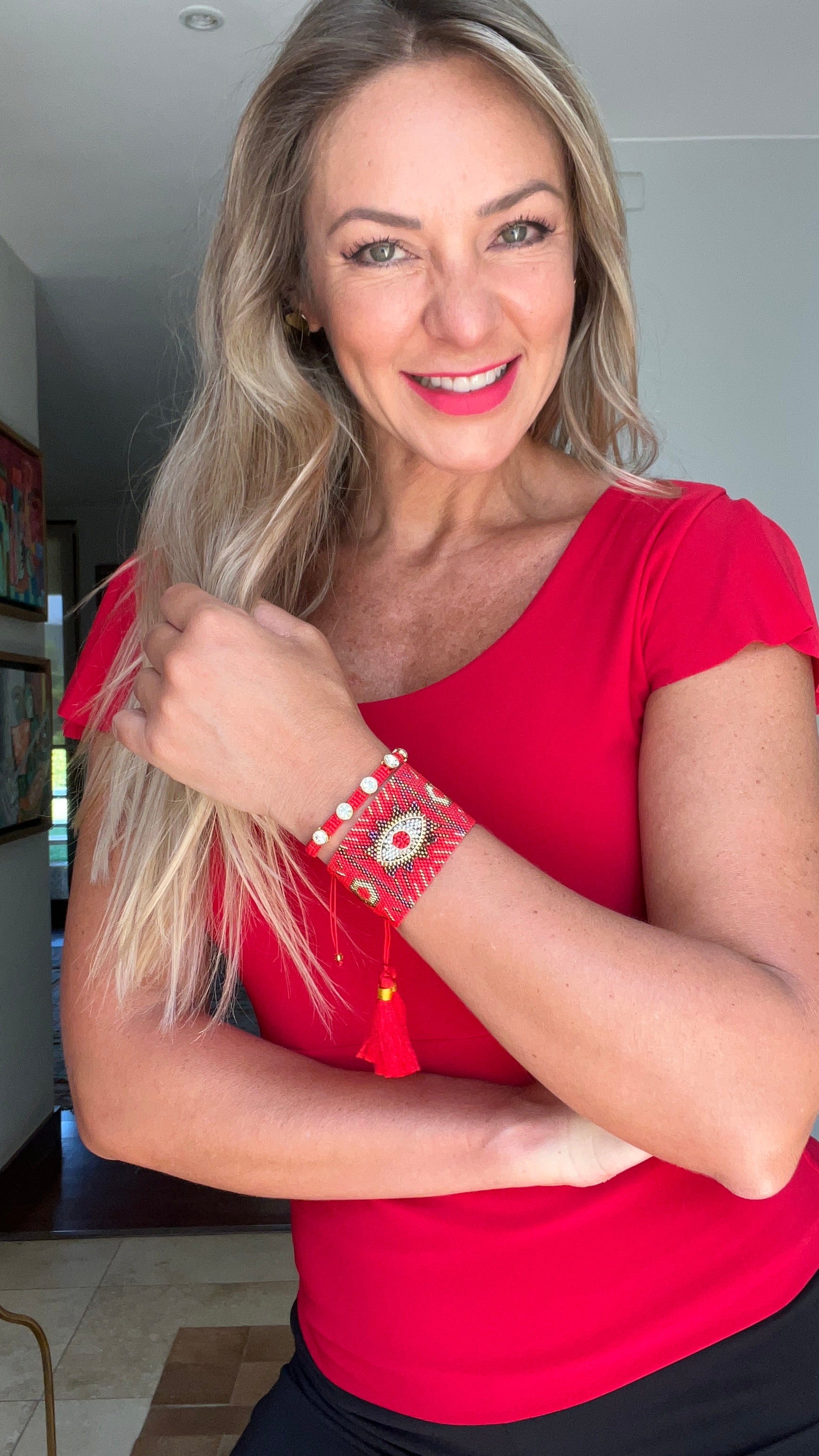 Top Mediano Doble Postura Ity Rojo Carmín