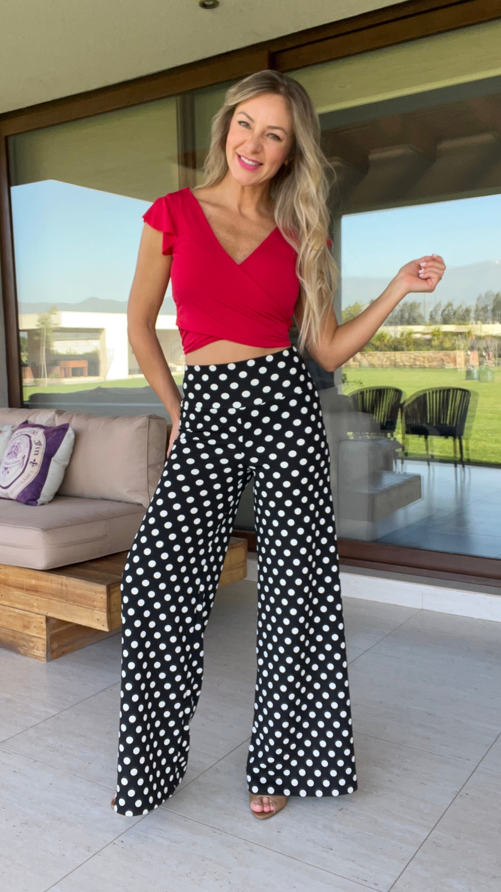 Palazzo Lunares | Palazzo con Pretina | Pantalón Lunares | Amoramar.cl 3