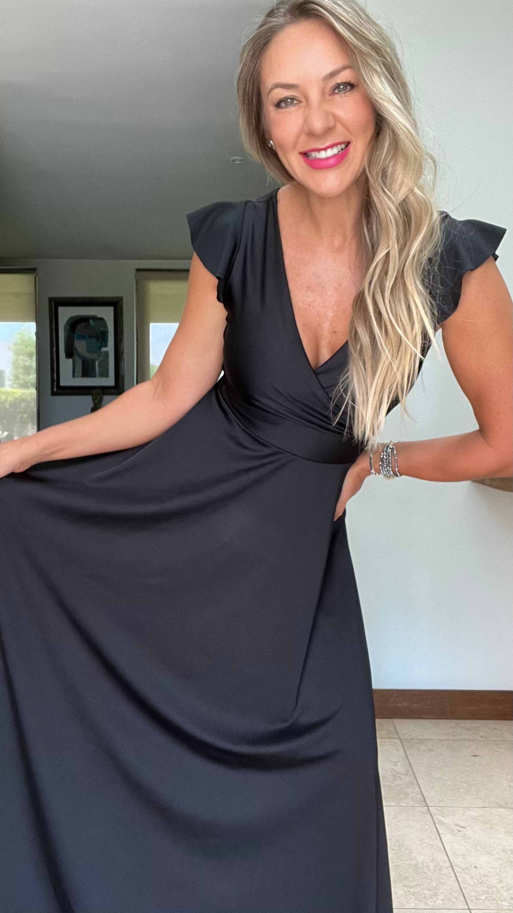 Vestido Isabella Dupont Negro| Vestido Fiesta Negro| Vestido Largo Noche Negro| Amoramar.cl 4