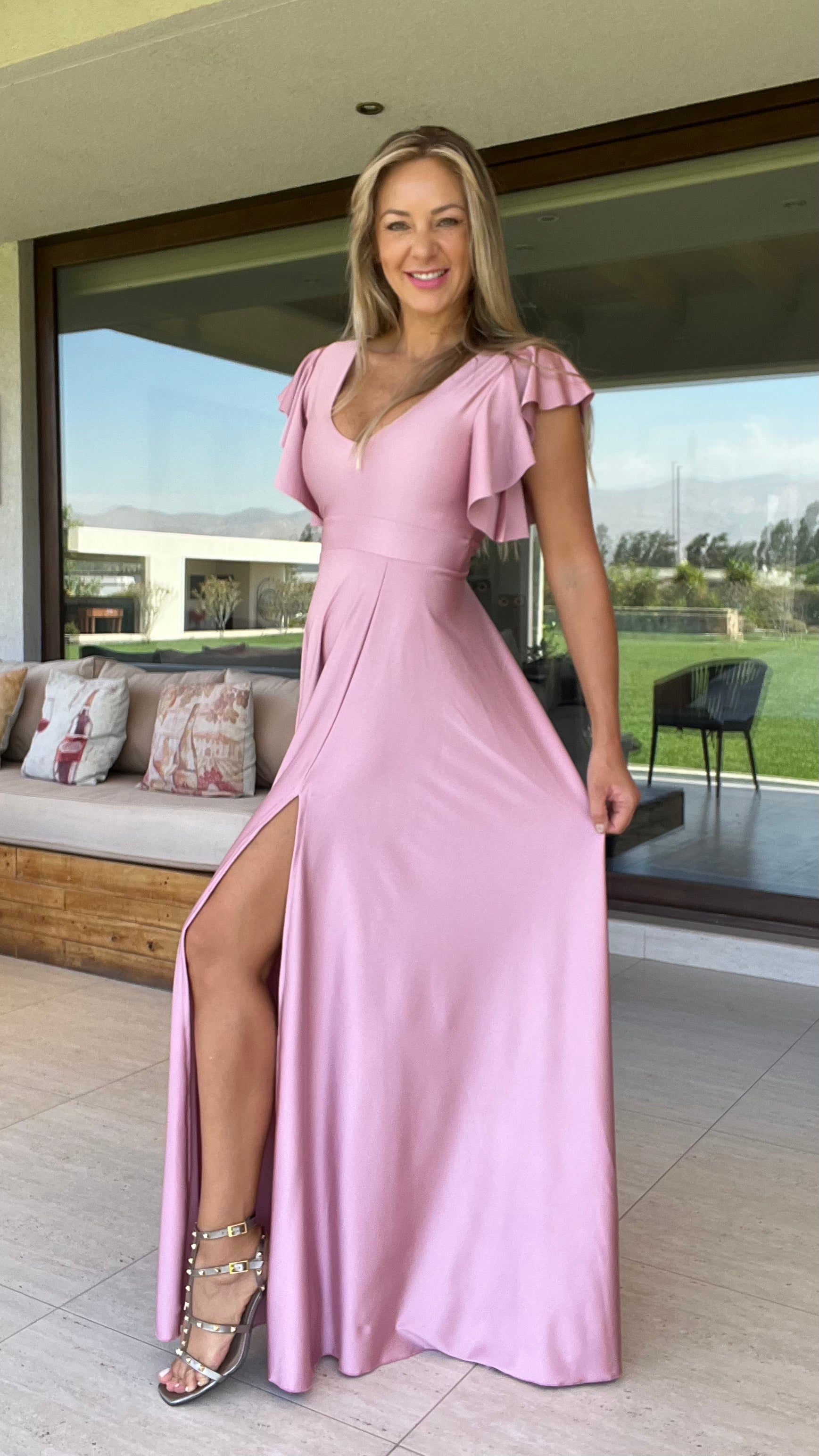 Vestido Lorenza Dupont Palo Rosa