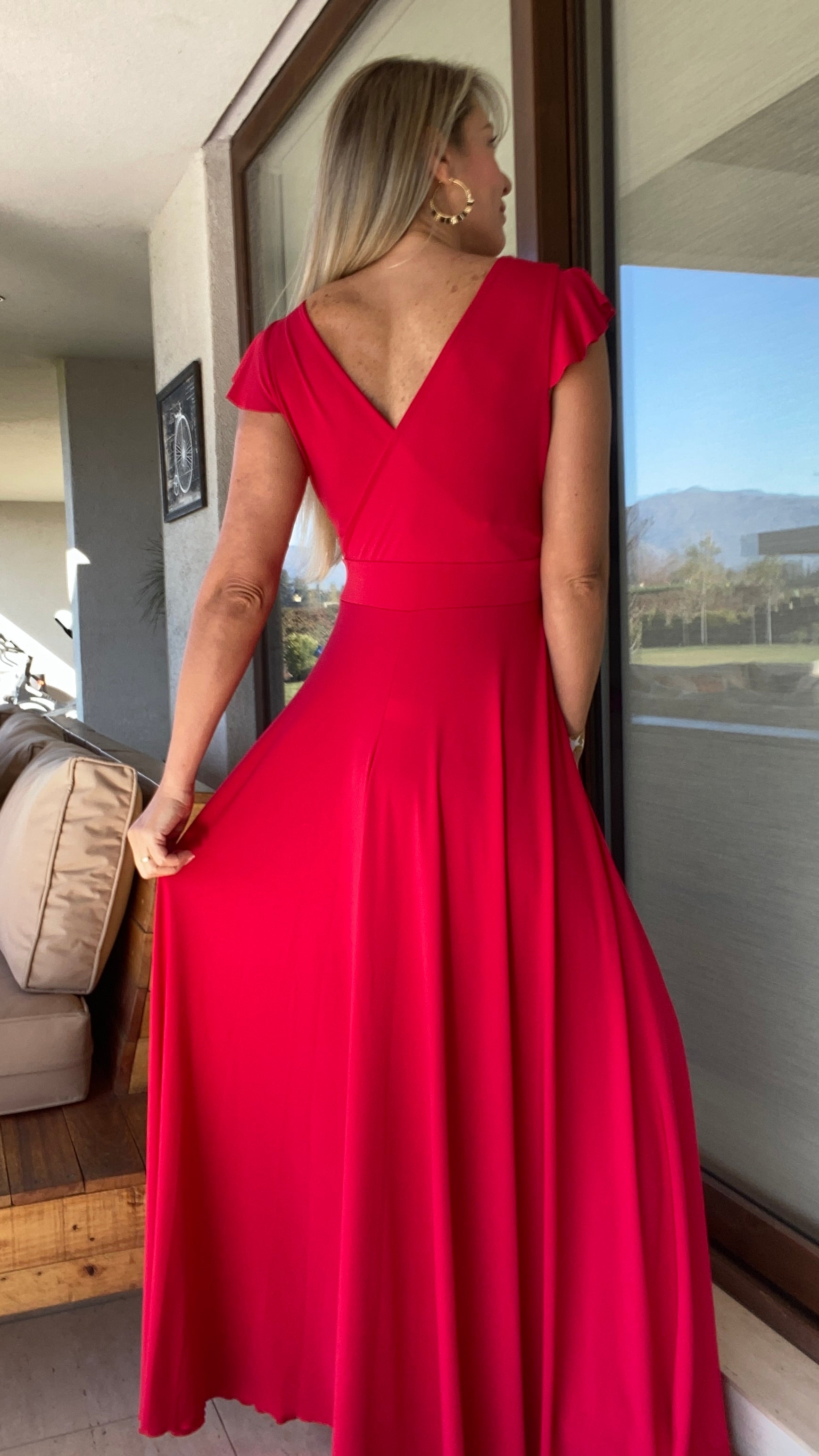 Isabella Ity Rojo| Vestido largo de fiesta rojo| Amoramar.cl 5