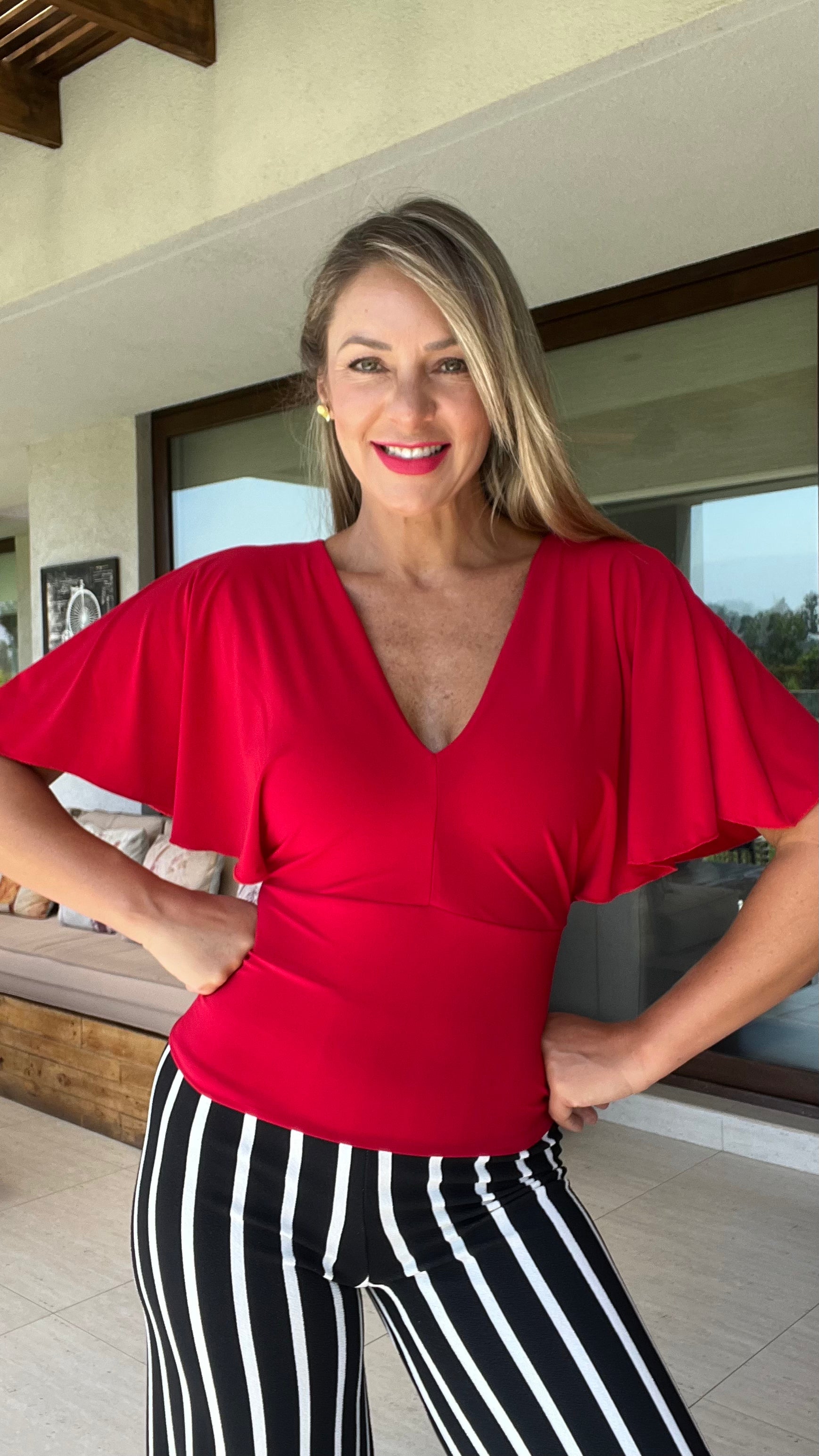 Top Manga de Ángel Rojo | Top rojo | Top Manga Murciélago | Amoramar.cl