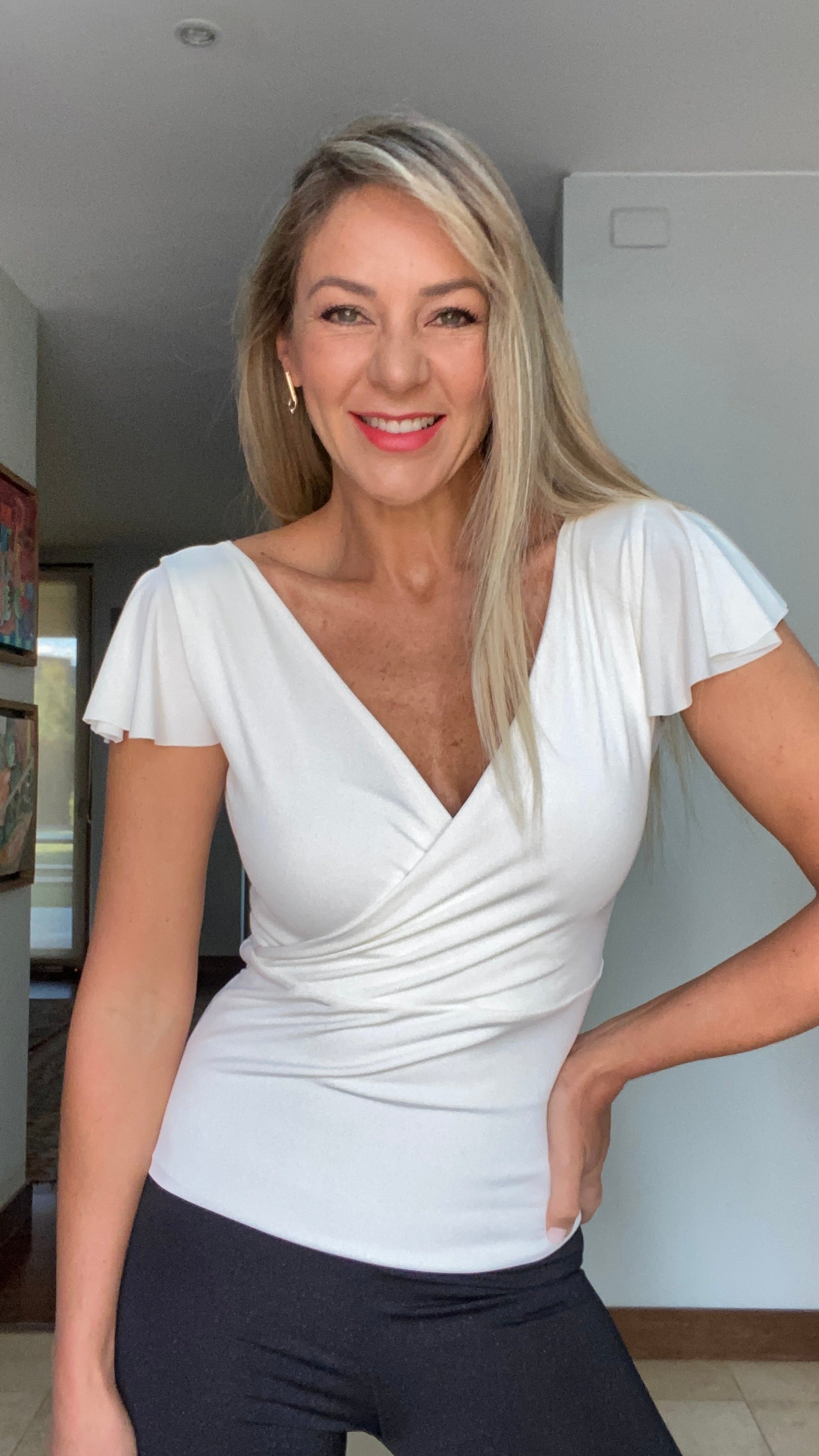 Top Mediano Doble Postura Ity Blanco