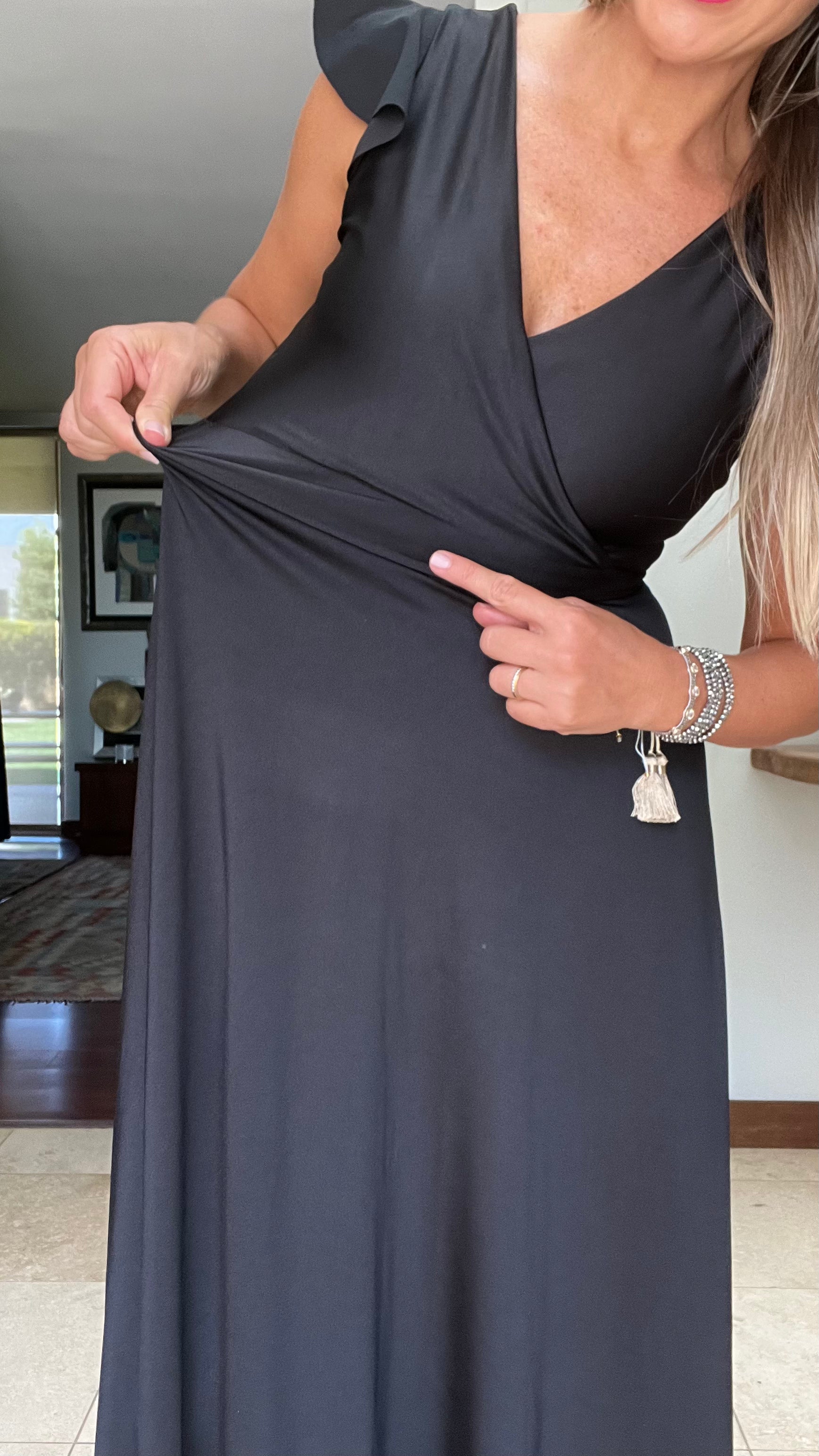 Vestido Isabella Dupont Negro| Vestido Fiesta Negro| Vestido Largo Noche Negro| Amoramar.cl 3