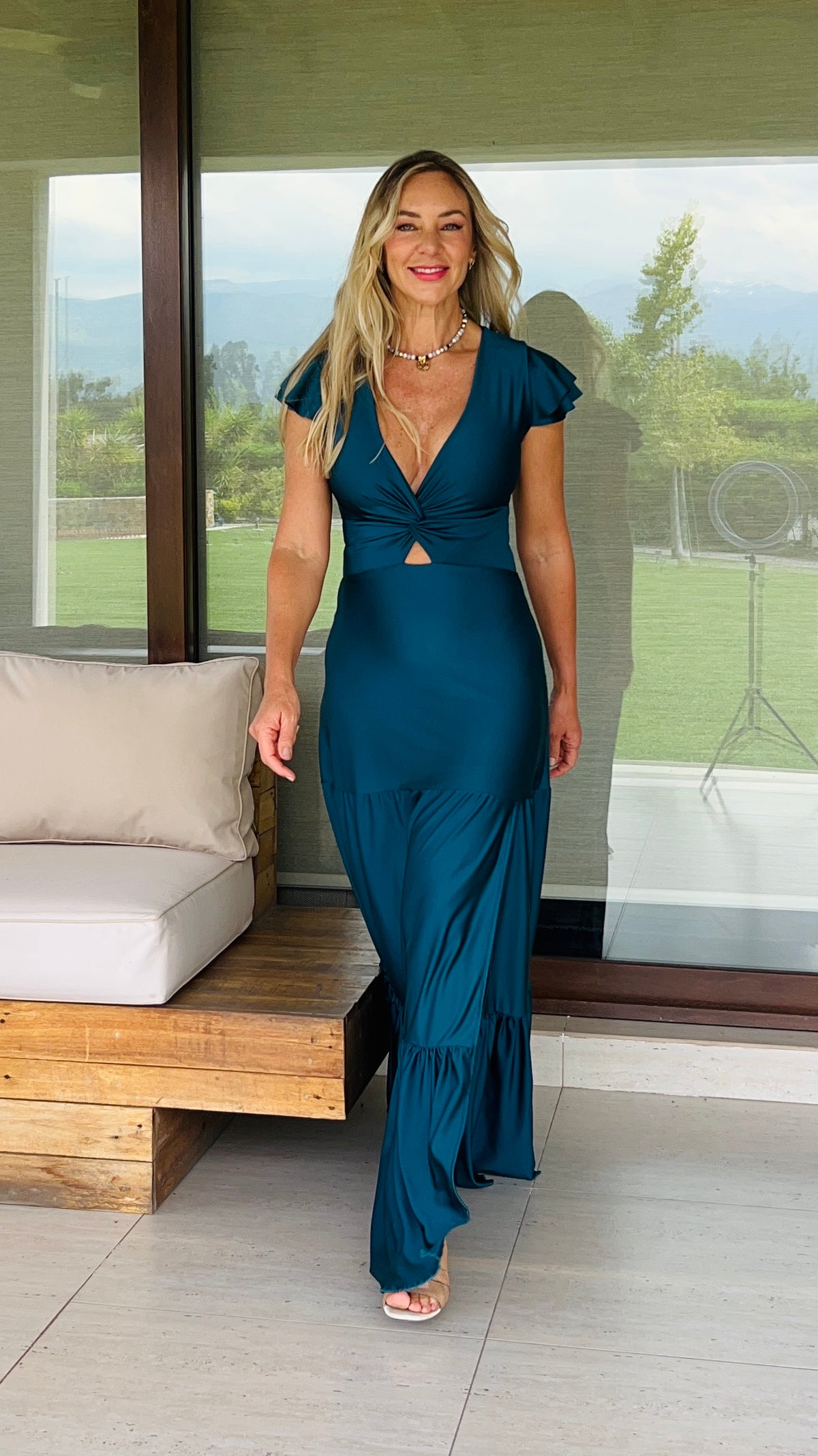 Vestido Romina Petróleo