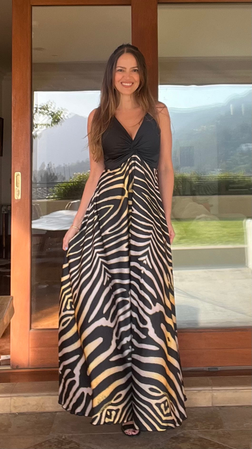 Vestido Amanda Cruzado África Amarillo