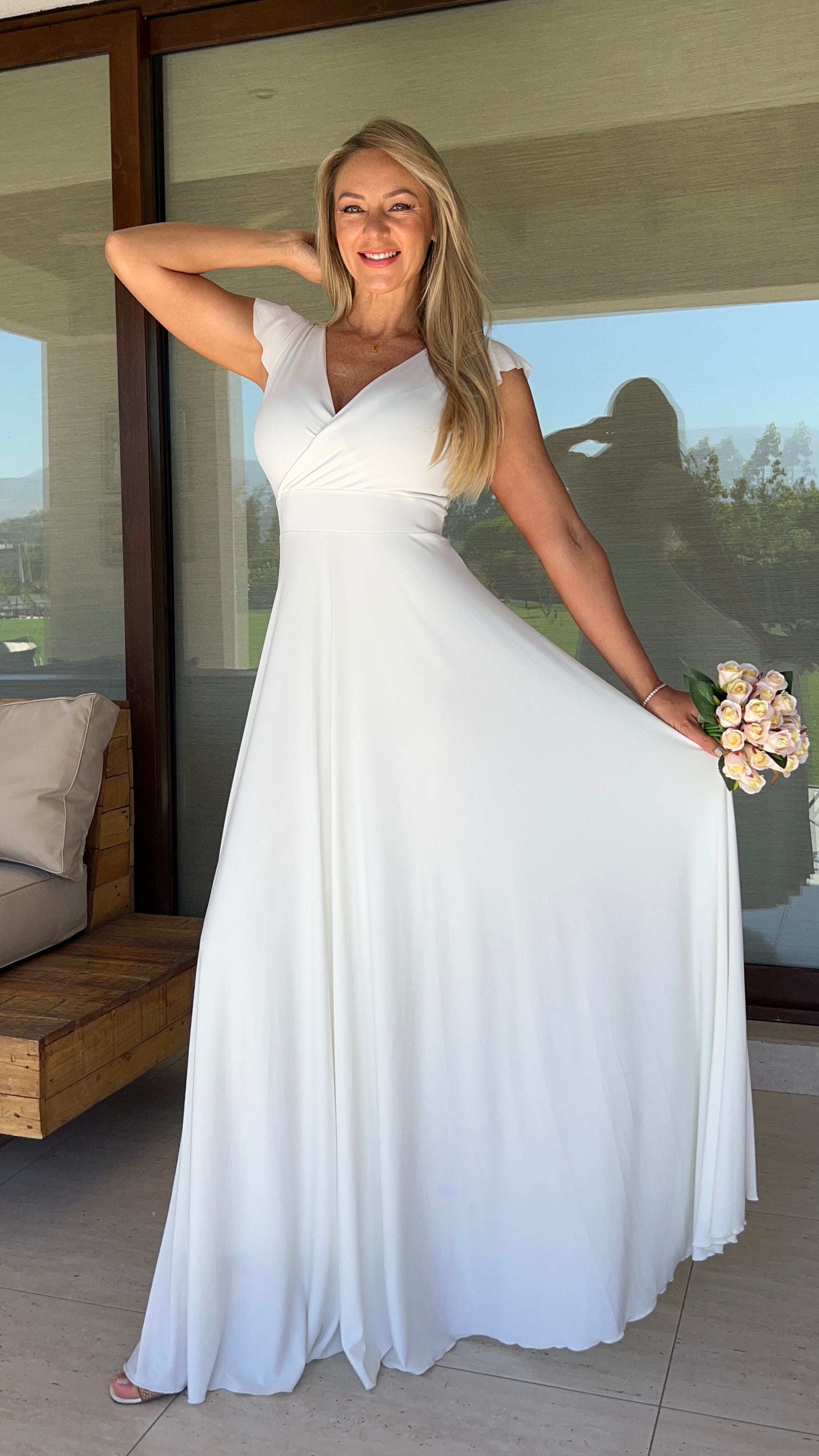 Vestido Isabella Blanco| Vestido Novia Blanco| Amoramar.cl