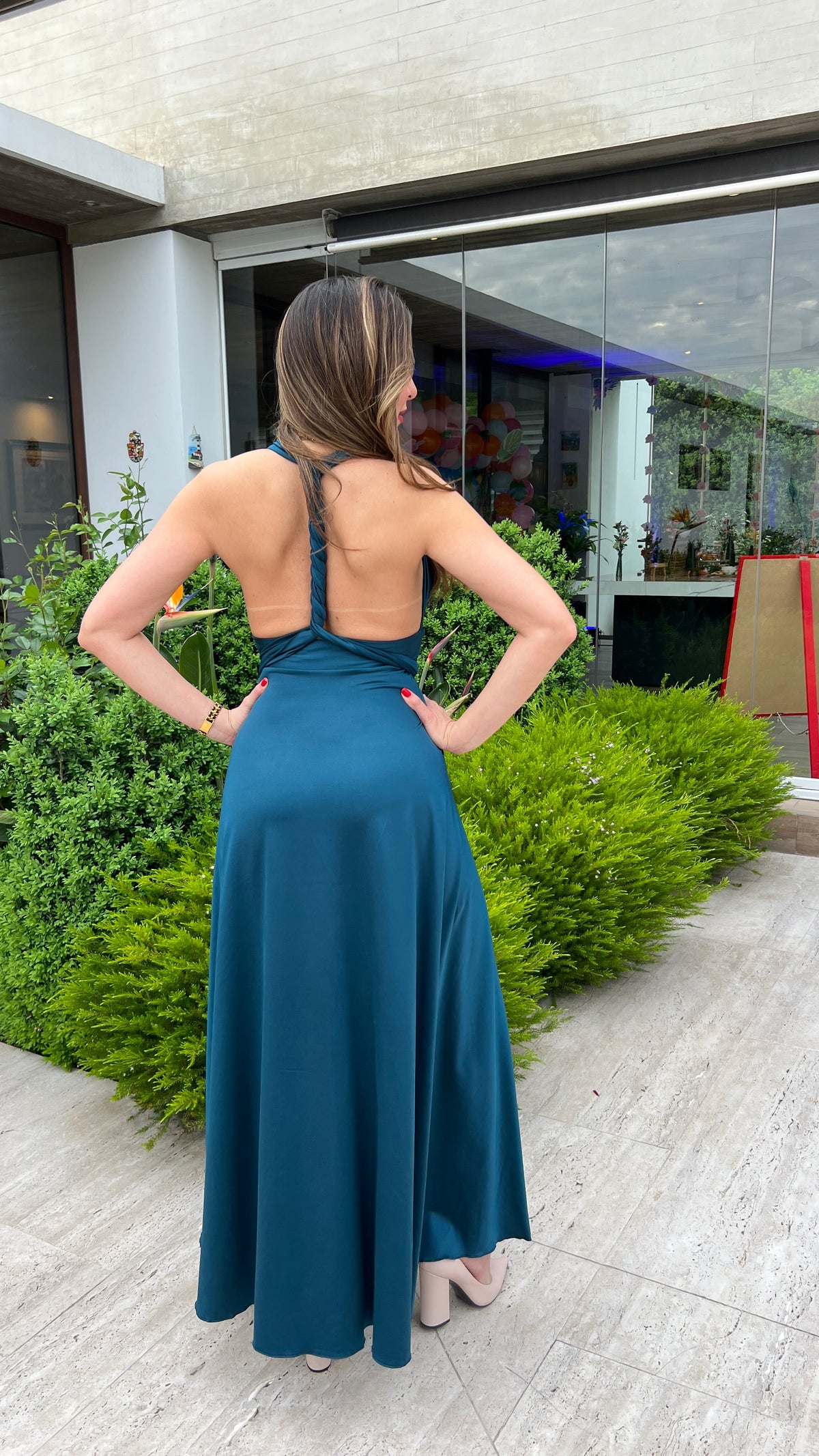 Vestido Elena Petróleo