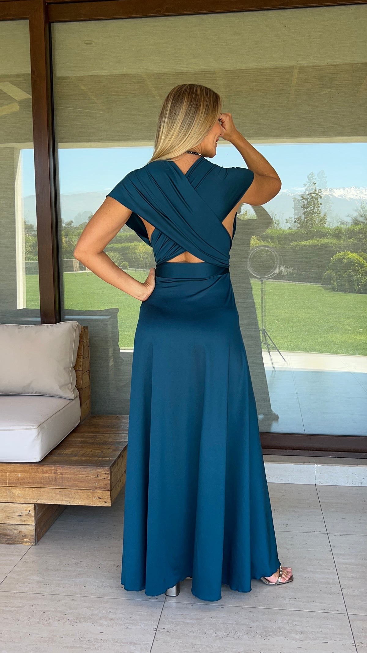 Vestido Elena Petróleo
