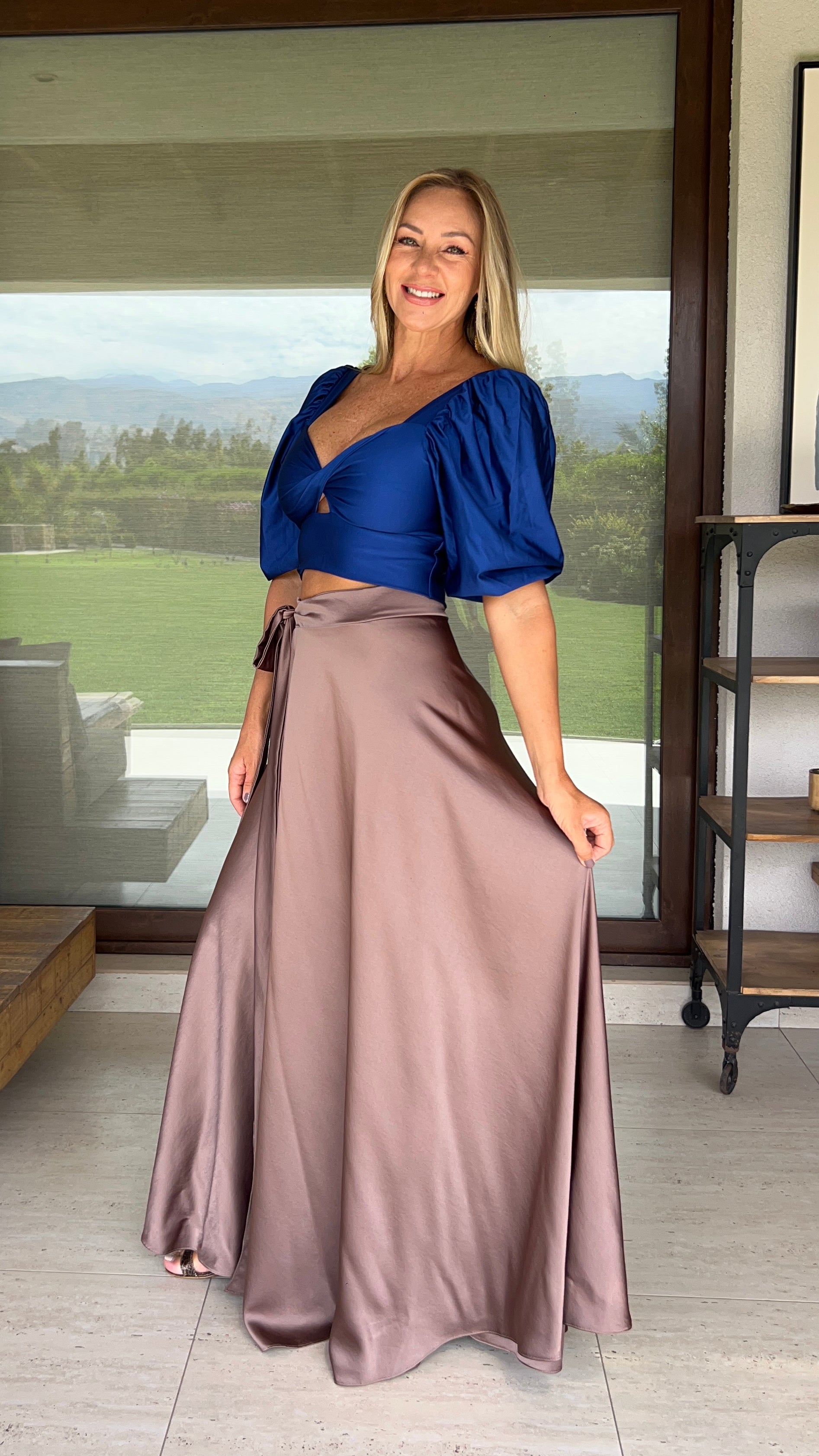 Crop Top Coni Azul Francia