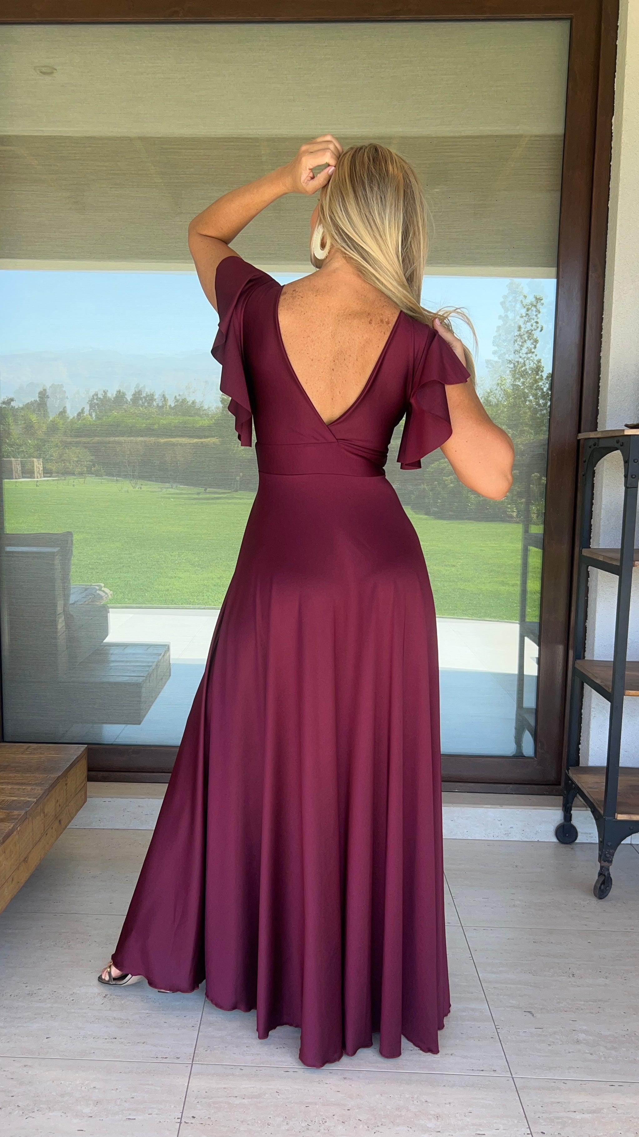 Vestido Lorenza Burdeos
