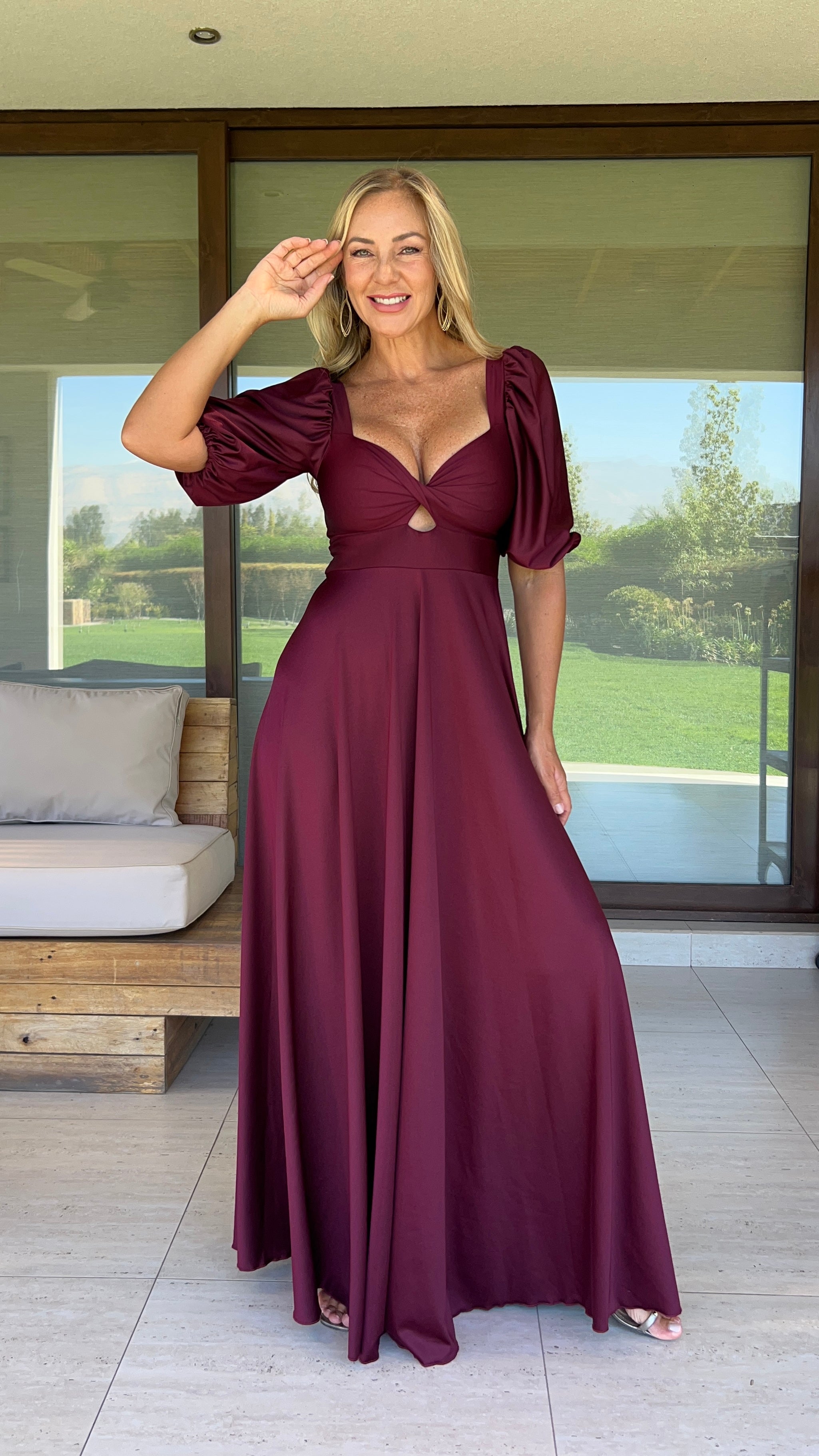 Vestido Valentina Burdeos