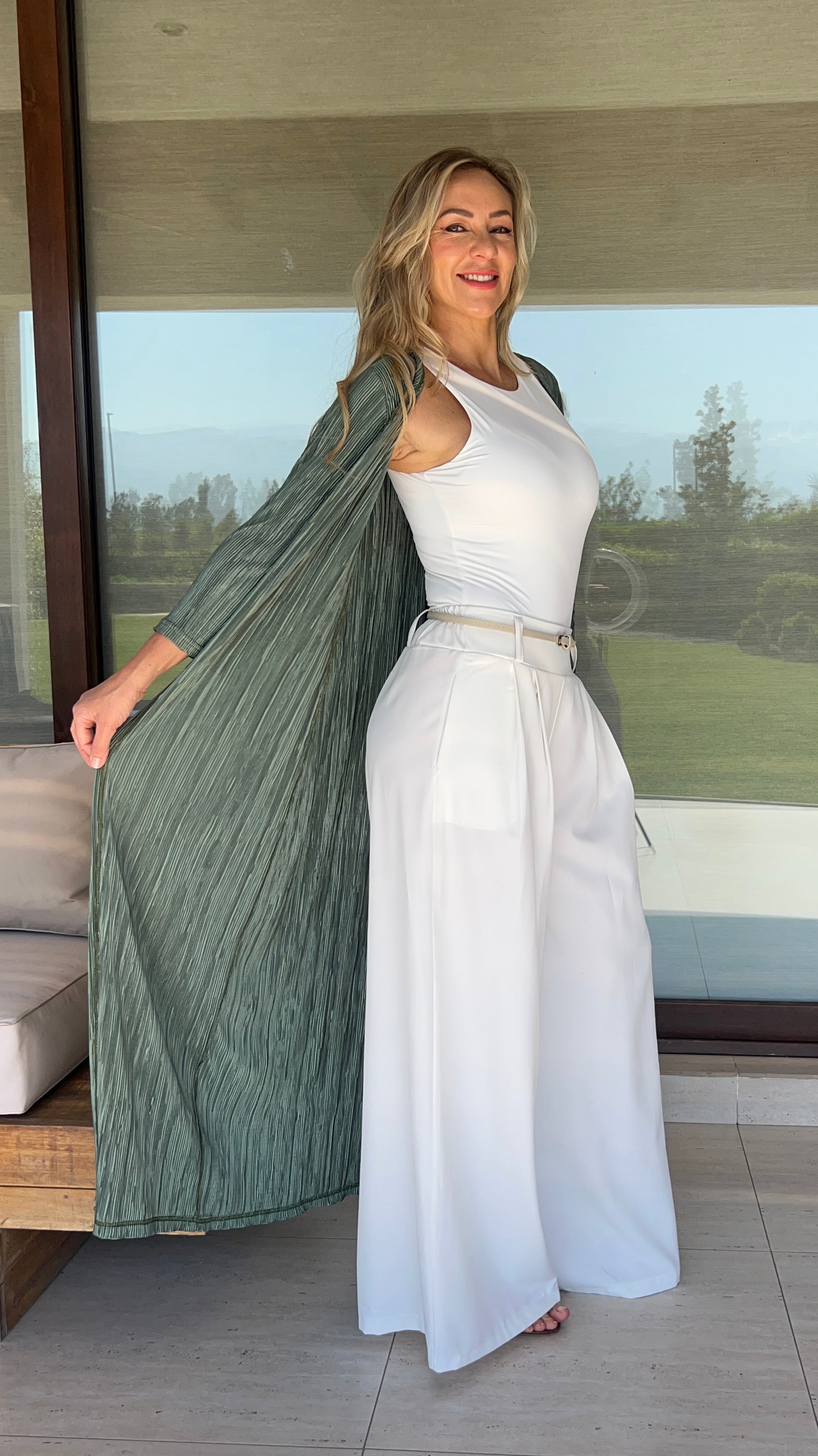 Tapado Plisado Olivo