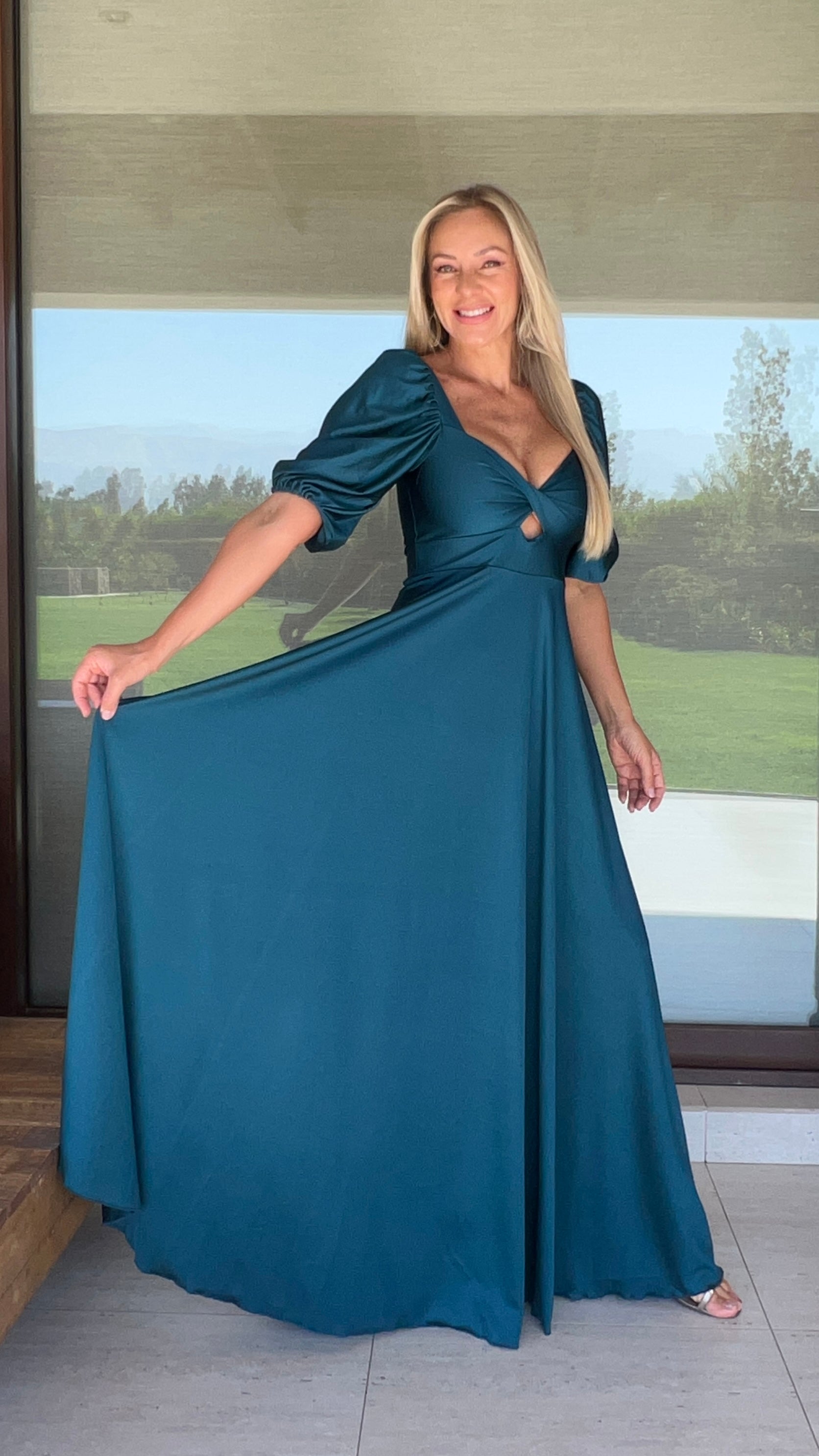Vestido Valentina Petróleo