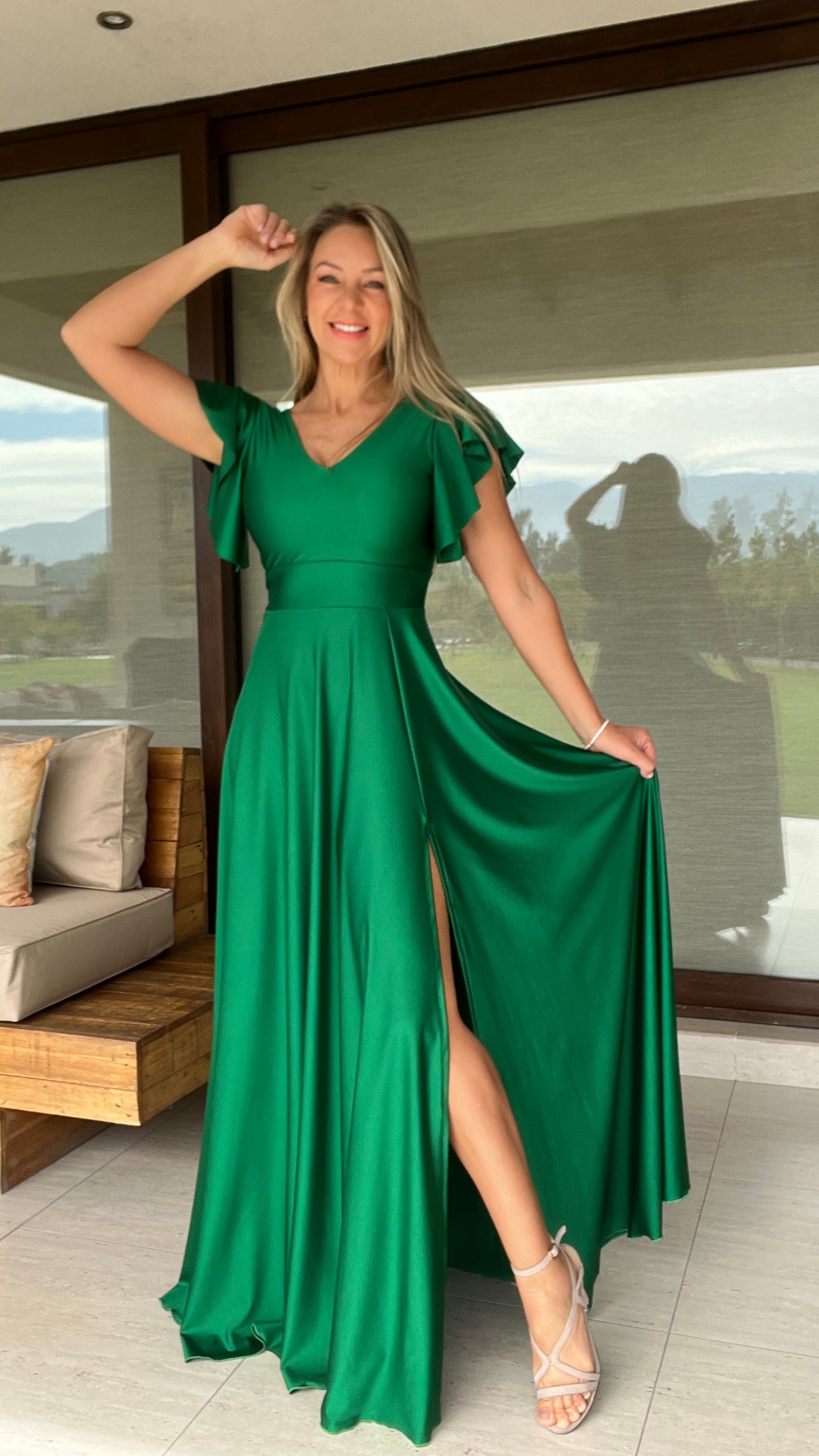 Vestido Lorenza Verde | Vestido de Fiesta Verde | Vestido Mujer | Amoramar.cl