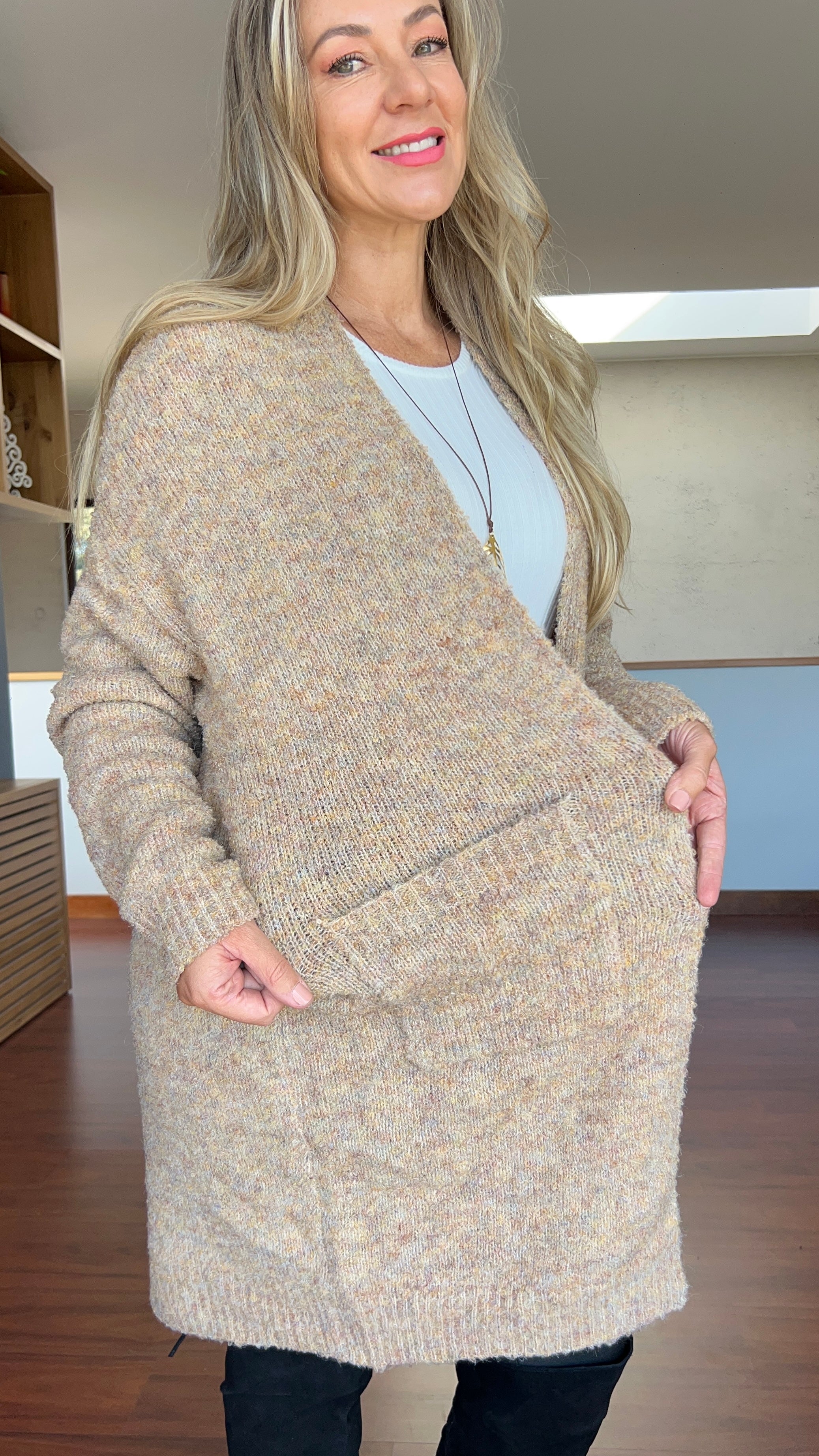 Cardigan Pini Camel
