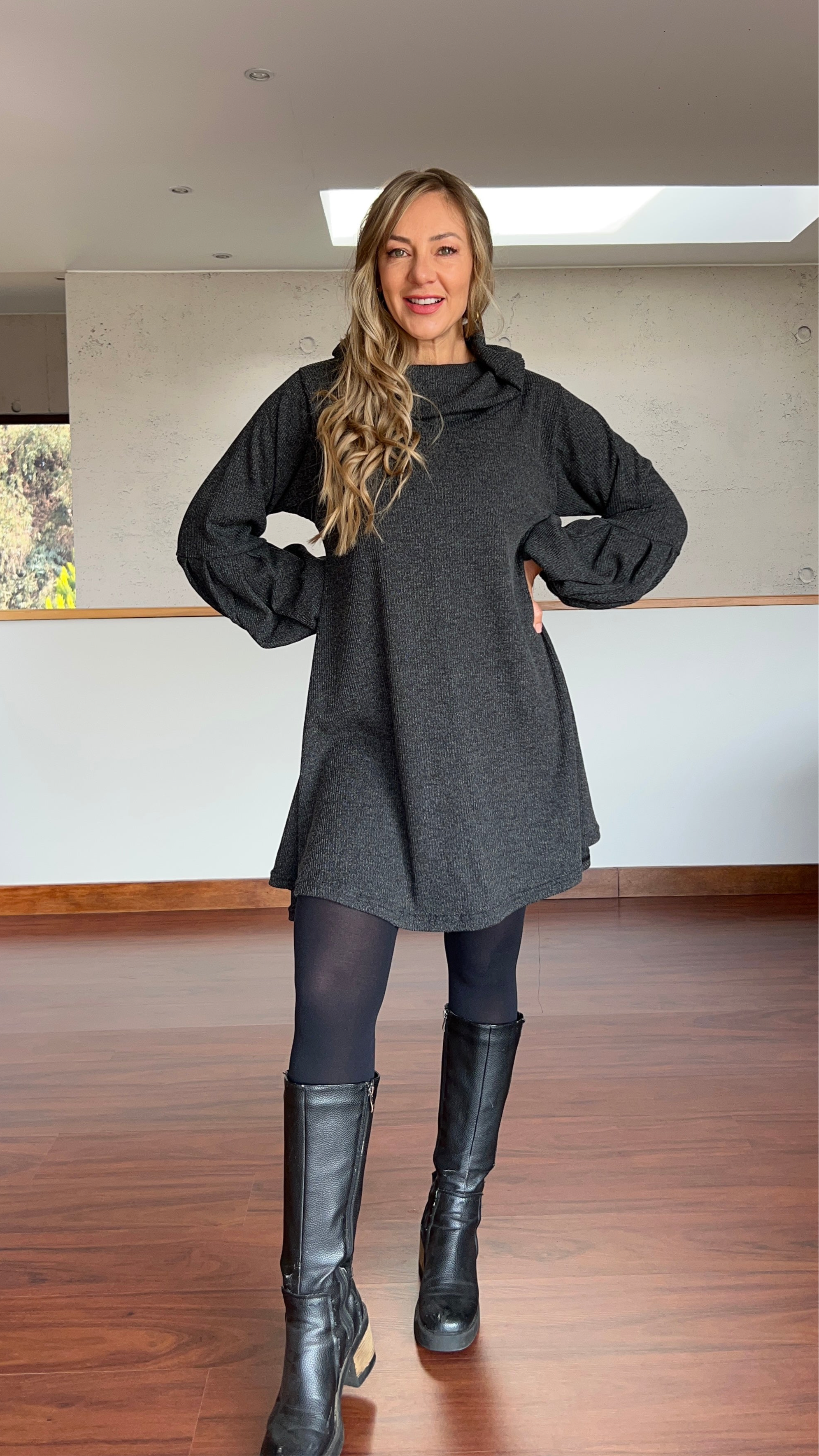 Vestido Zoe Gris Marengo