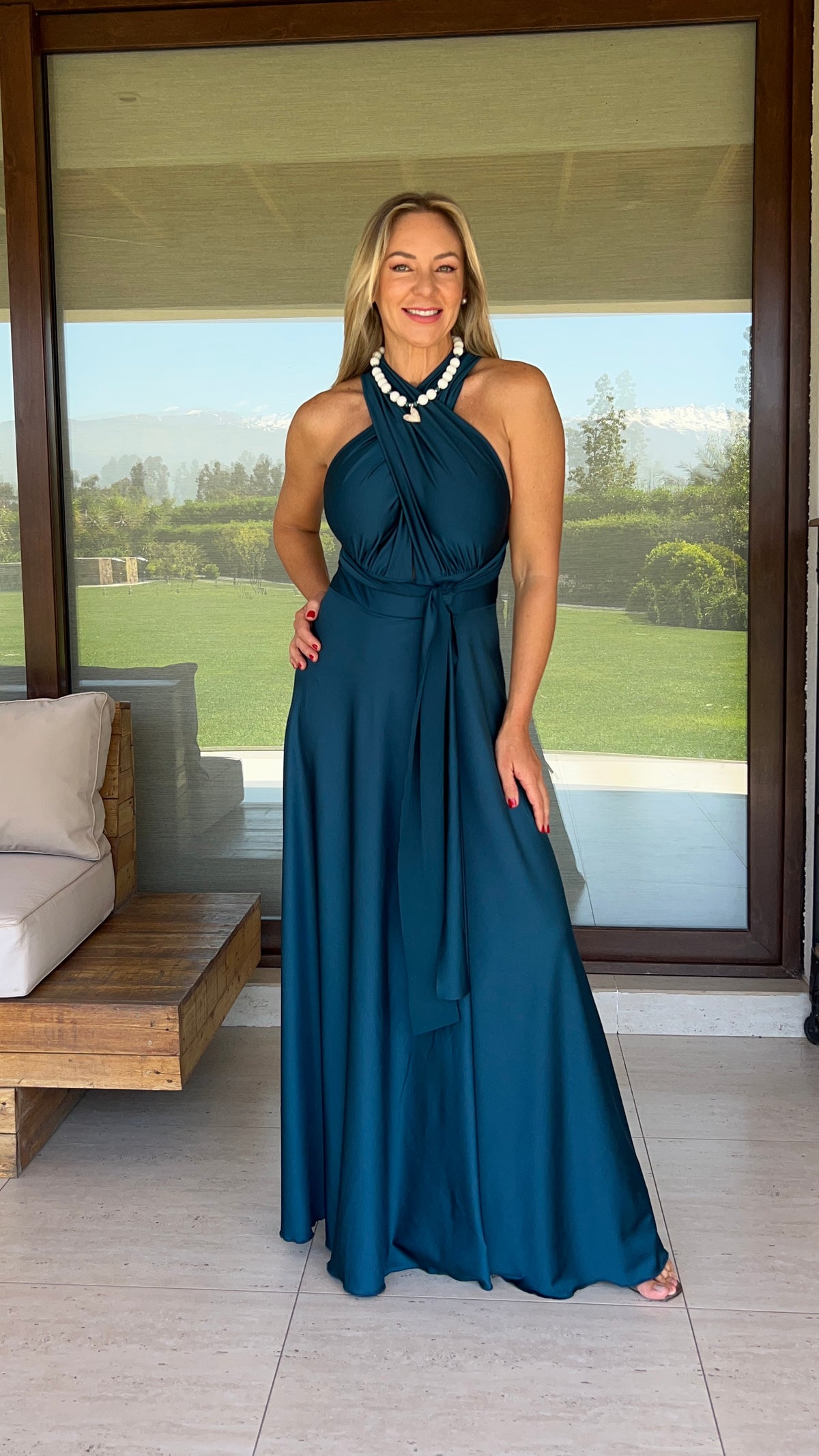 Vestido Elena Petróleo