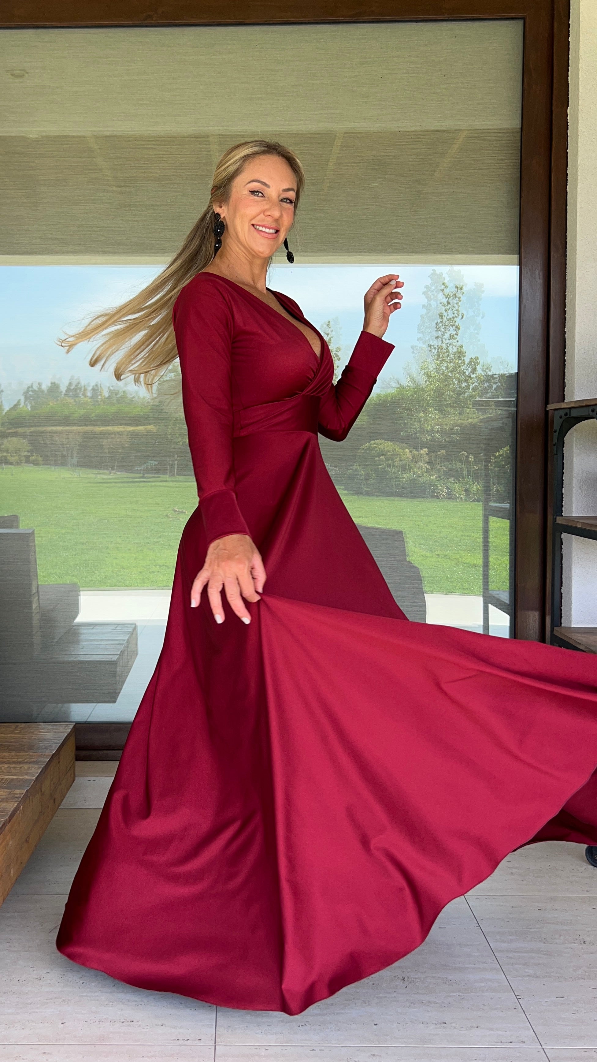 Vestido Pamela Dupont Granate