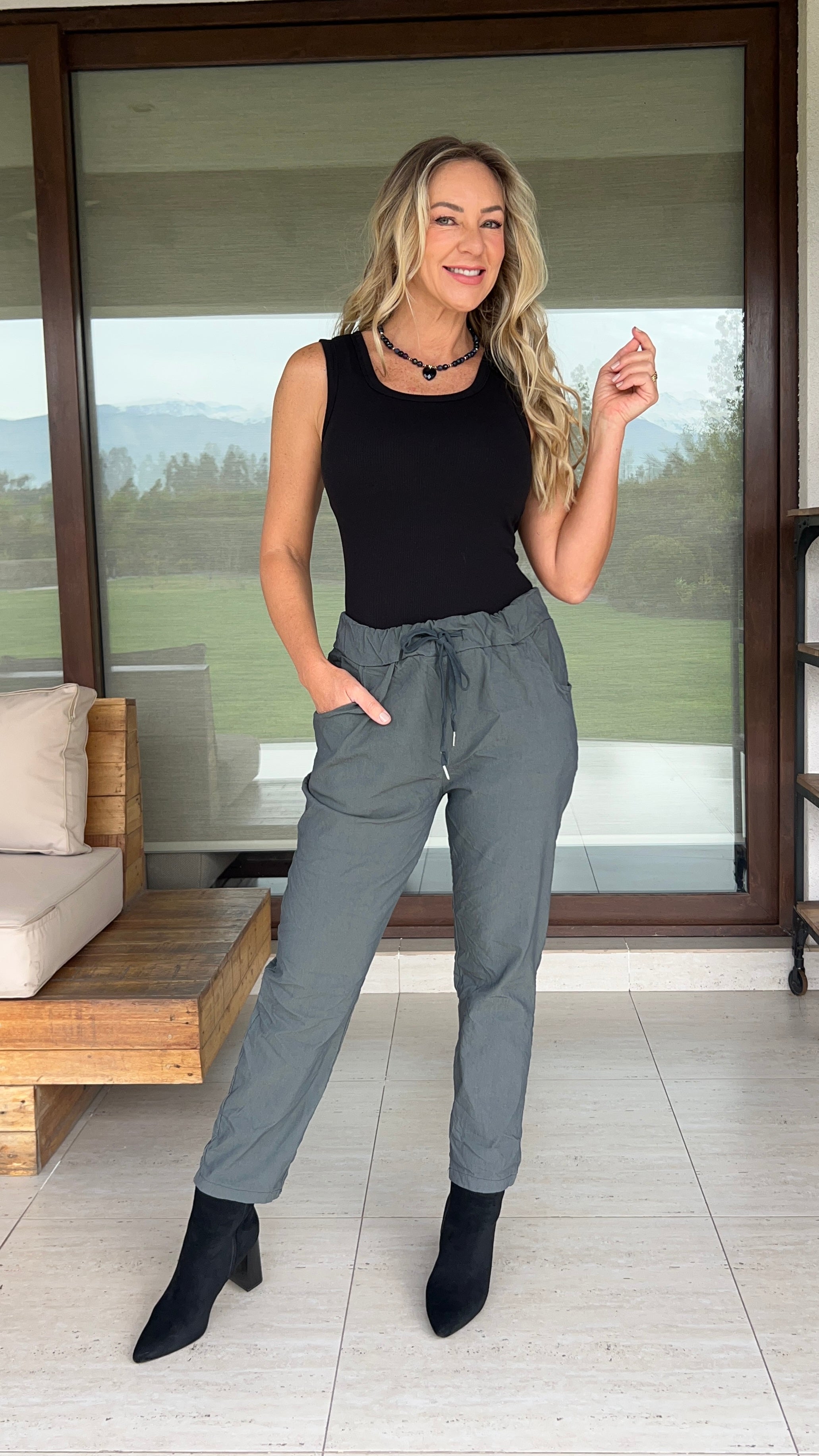 Jogger Luca Gris Verdoso