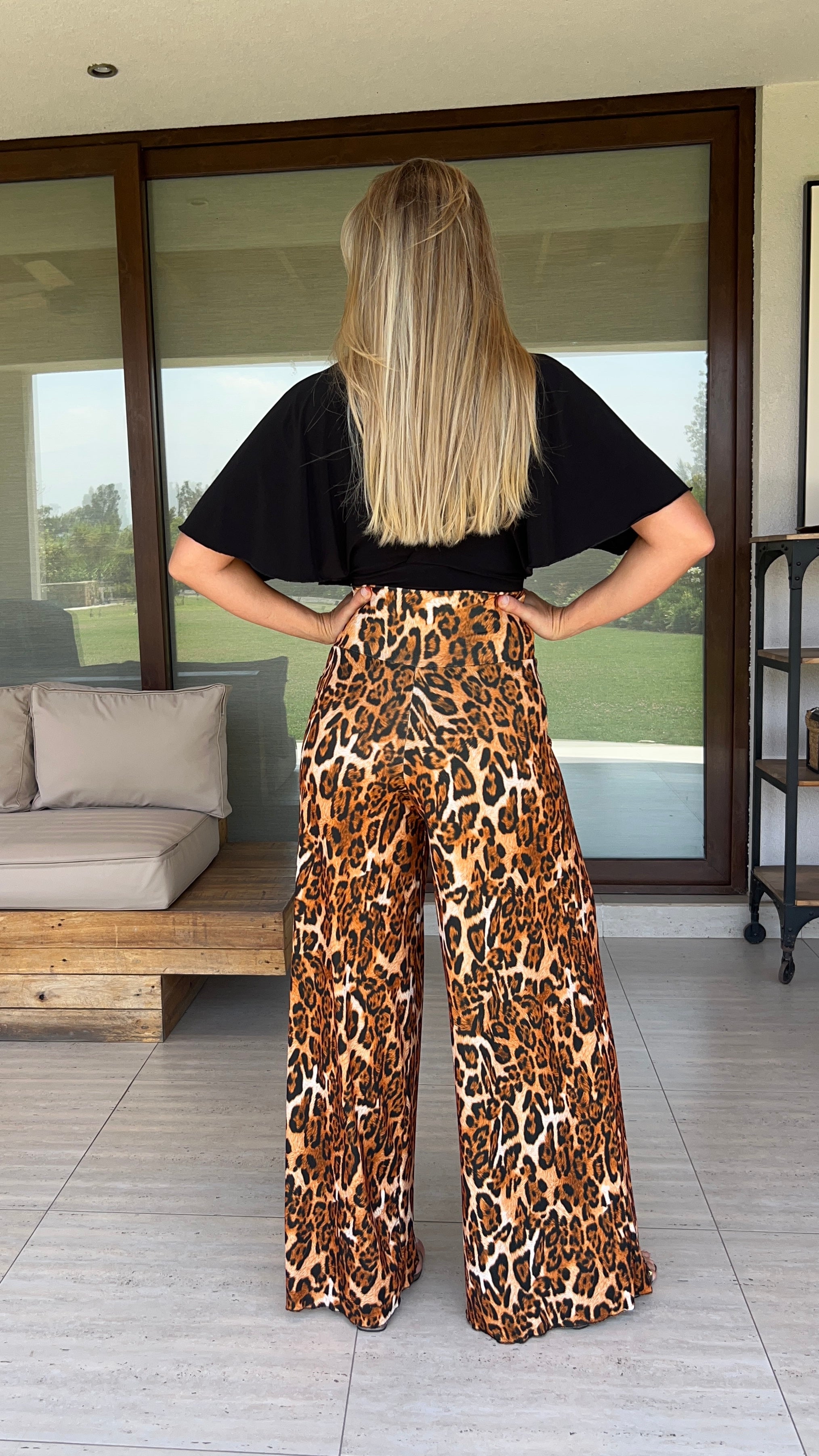 Palazzo Ity Print Ocre