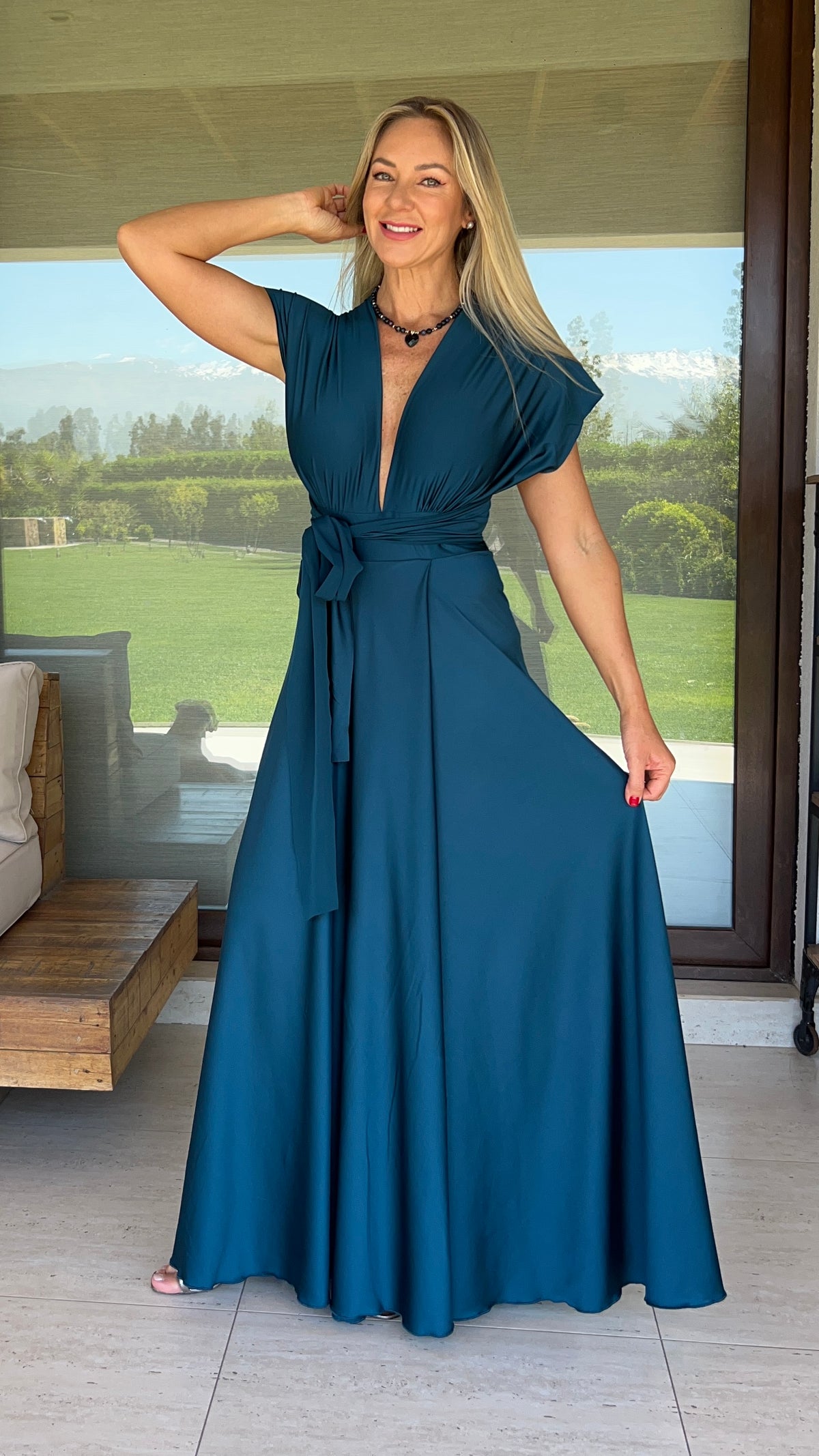 Vestido Elena Petróleo