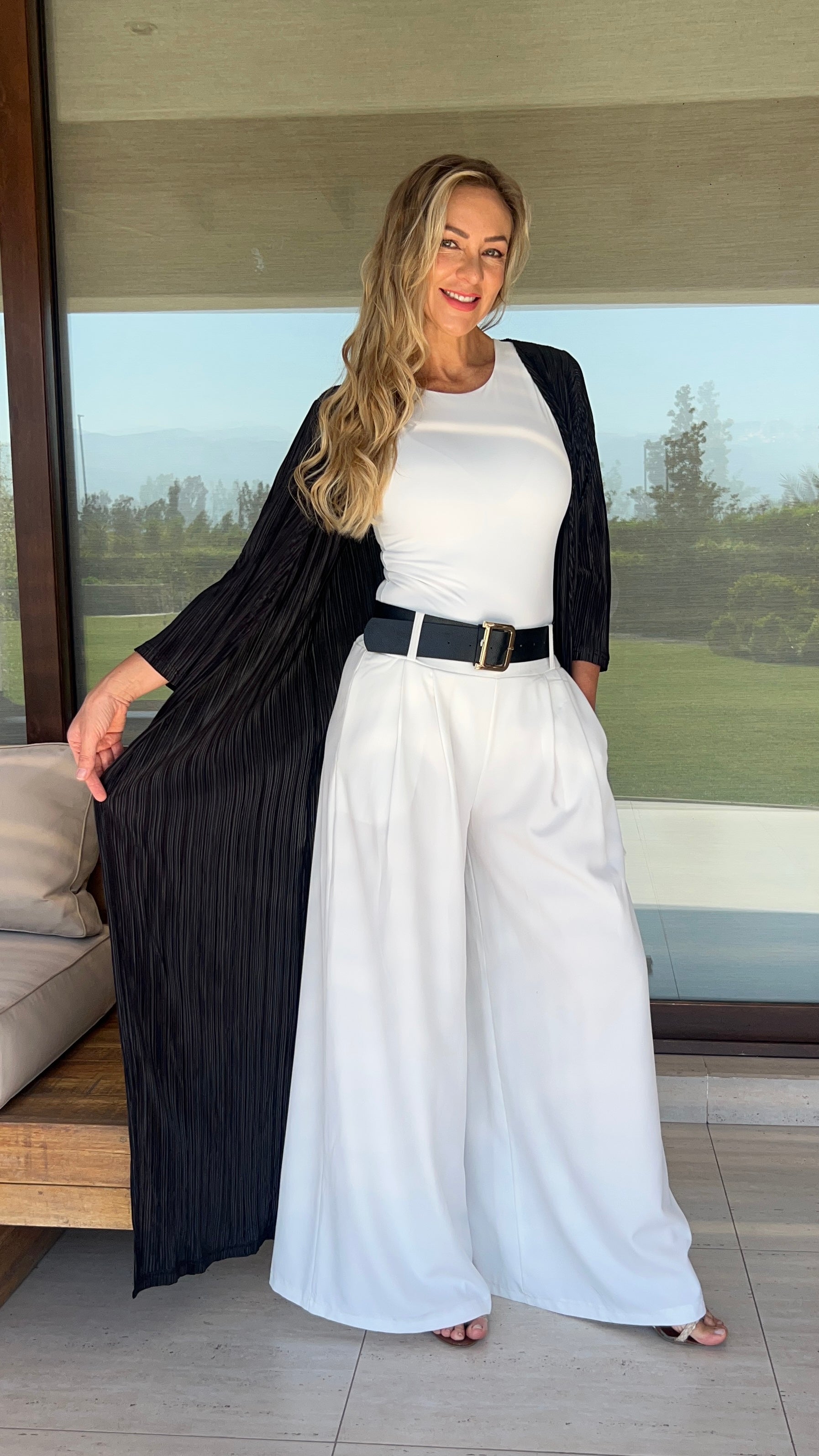 Tapado Plisado Negro