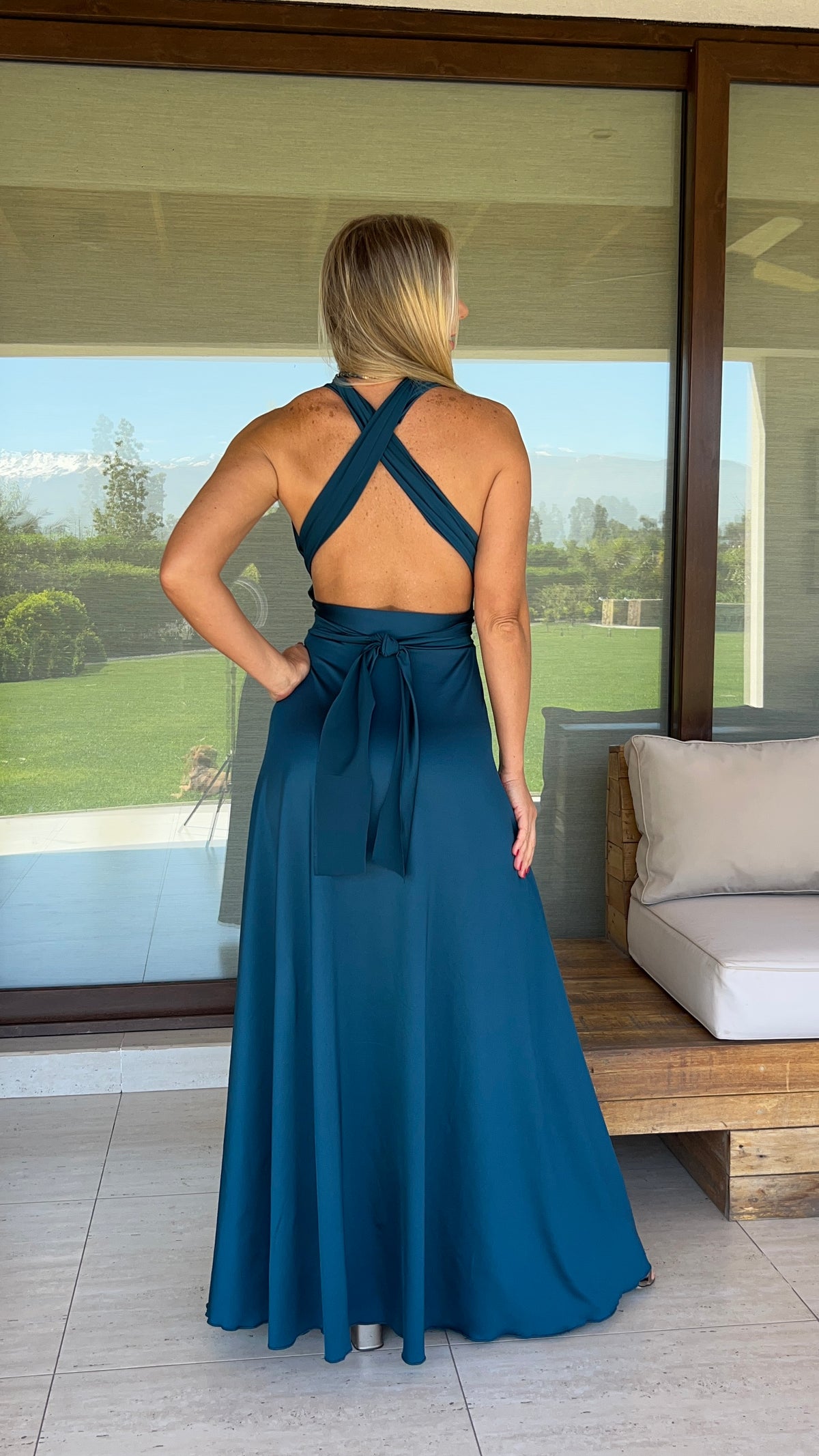Vestido Elena Petróleo
