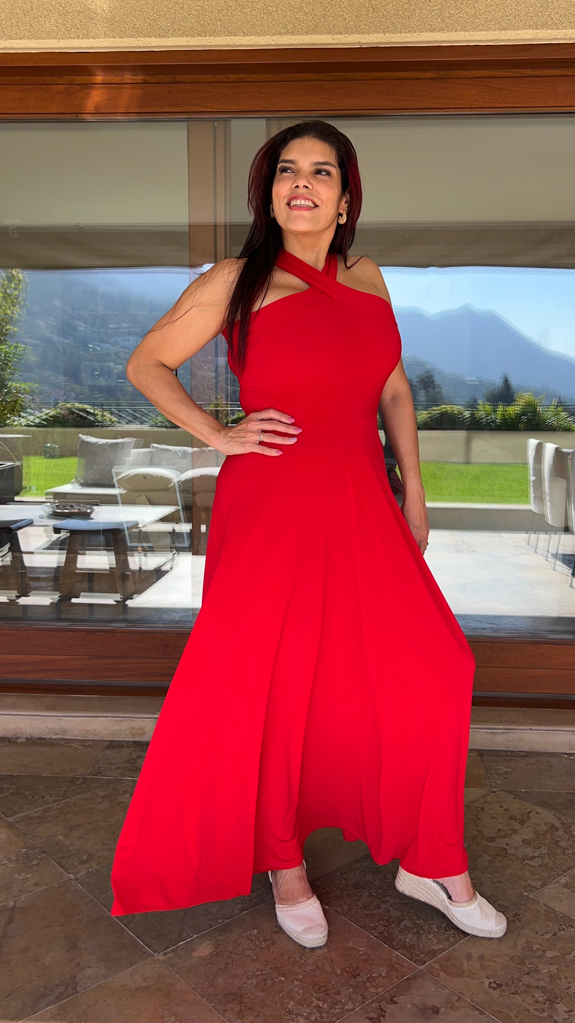 Vestido Naomi Rojo Carmin