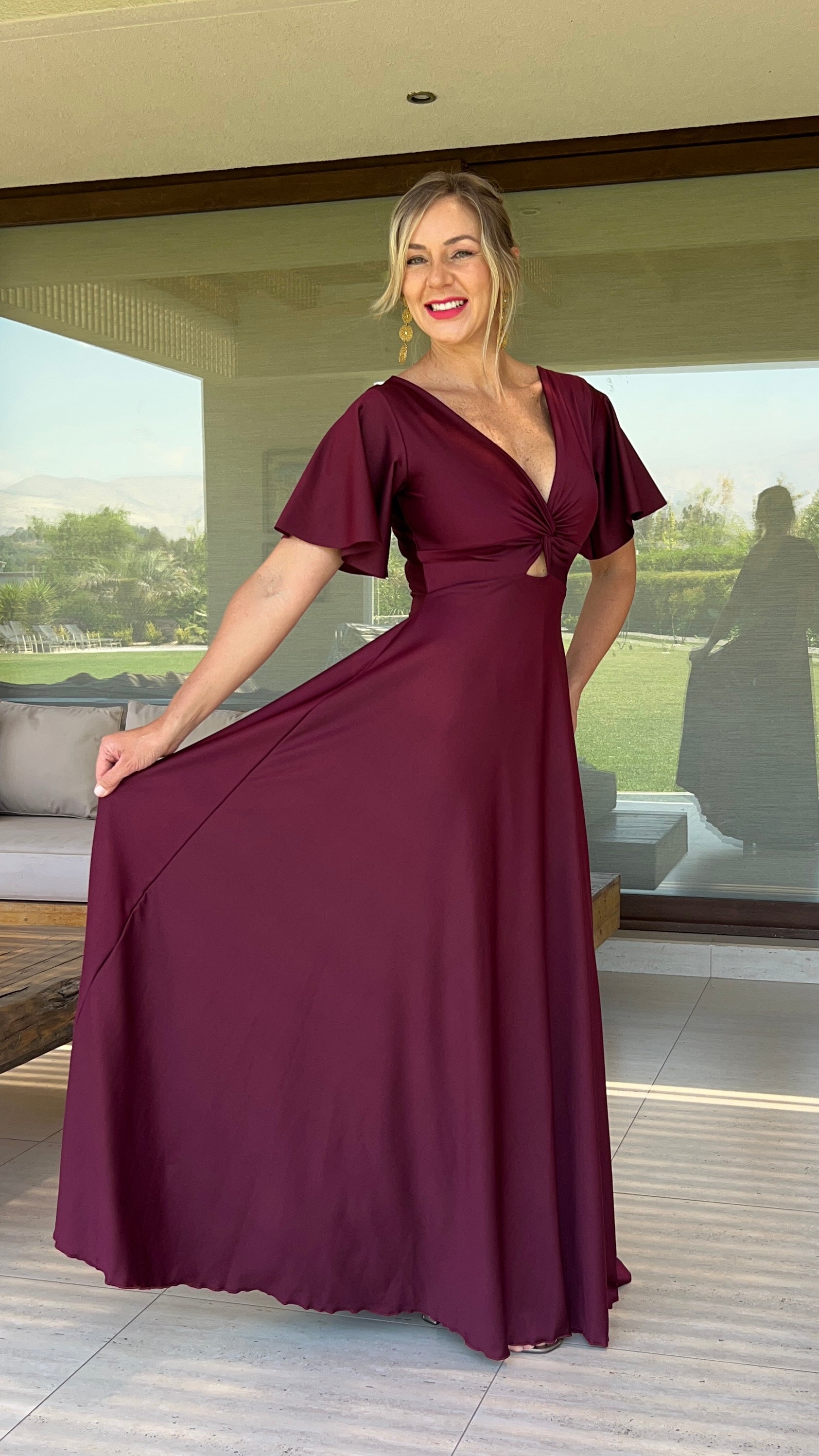 Vestido Miranda Burdeos