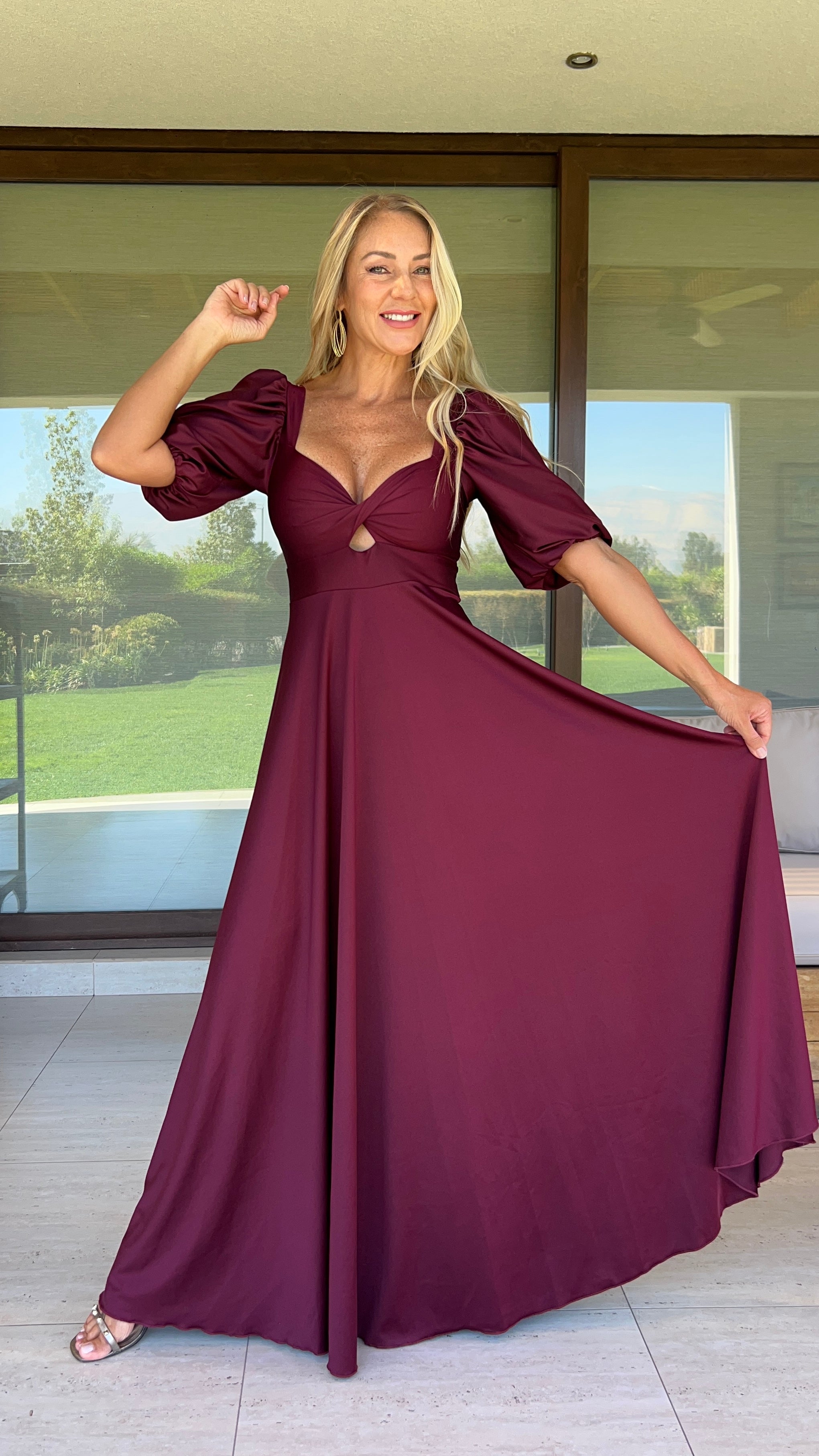 Vestido Valentina Burdeos