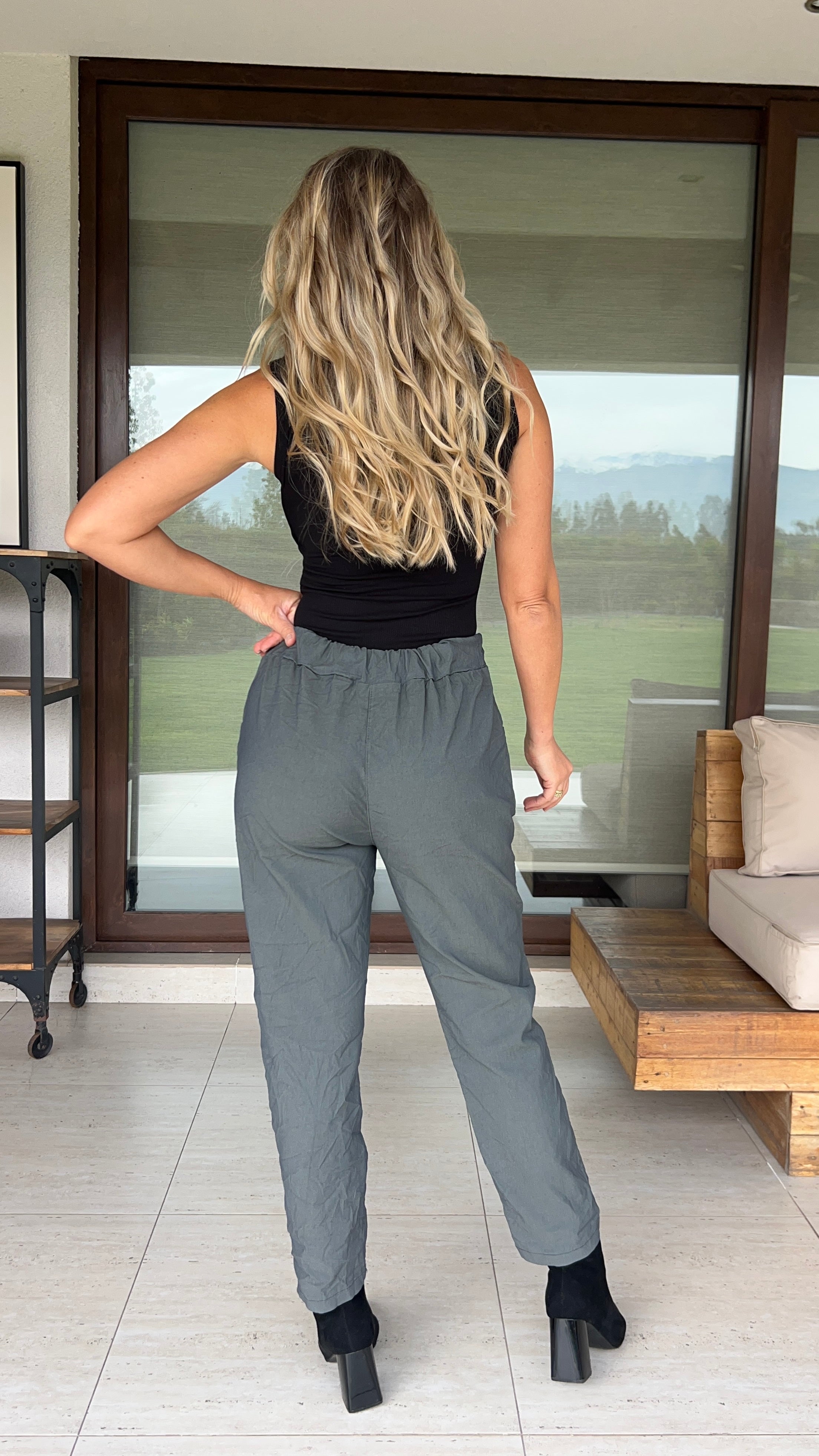 Jogger Luca Gris Verdoso