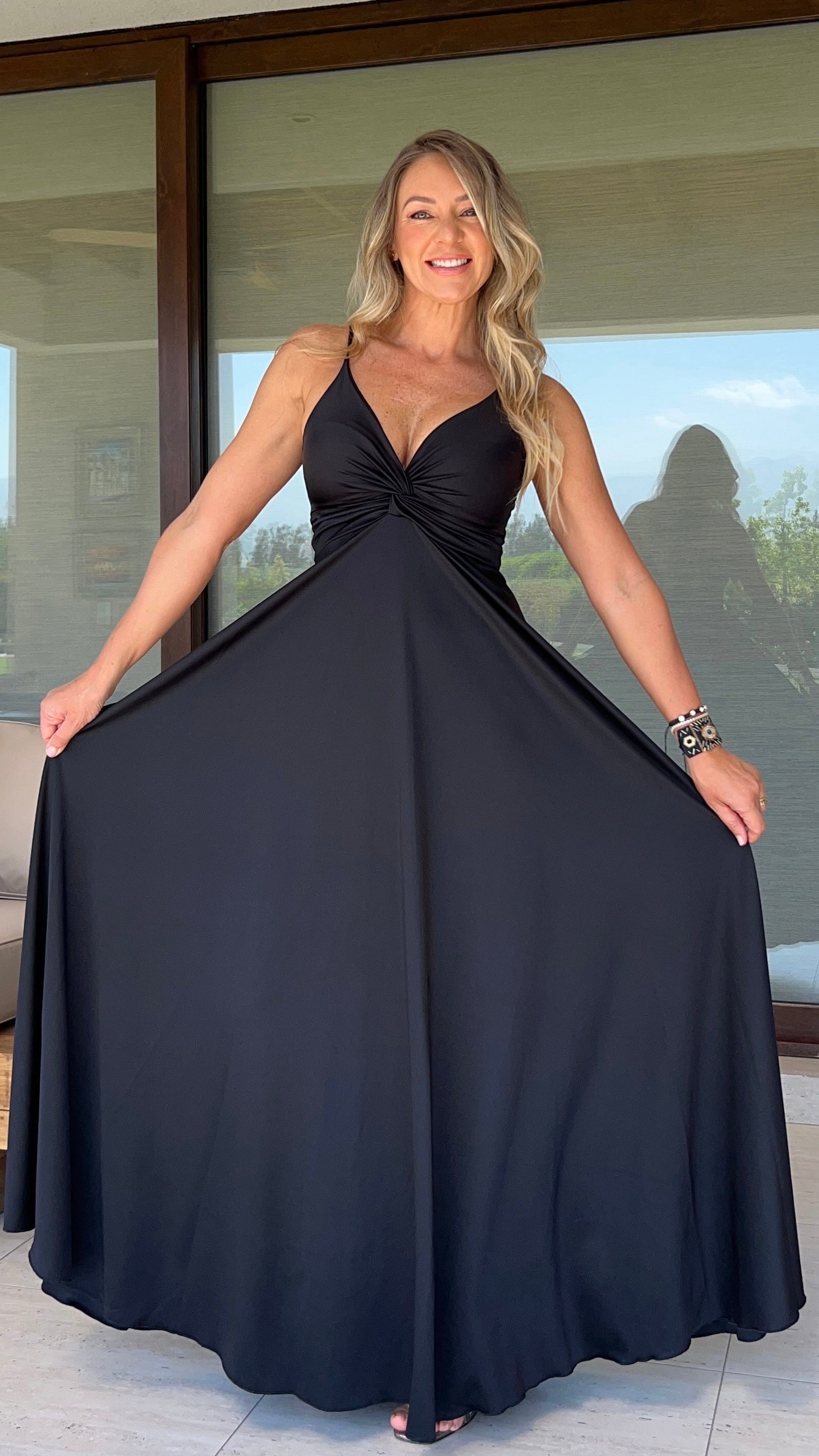 Vestido Amanda Dupont Negro | Vestido de Fiesta Negro | Vestido Negro Satinado| Amoramar.cl  8