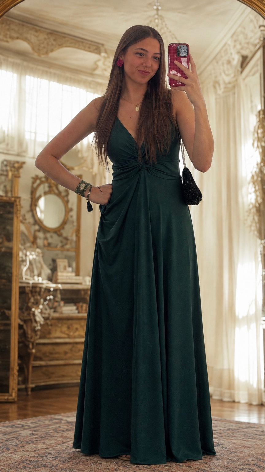 Vestido Amanda Dupont Verde Botella