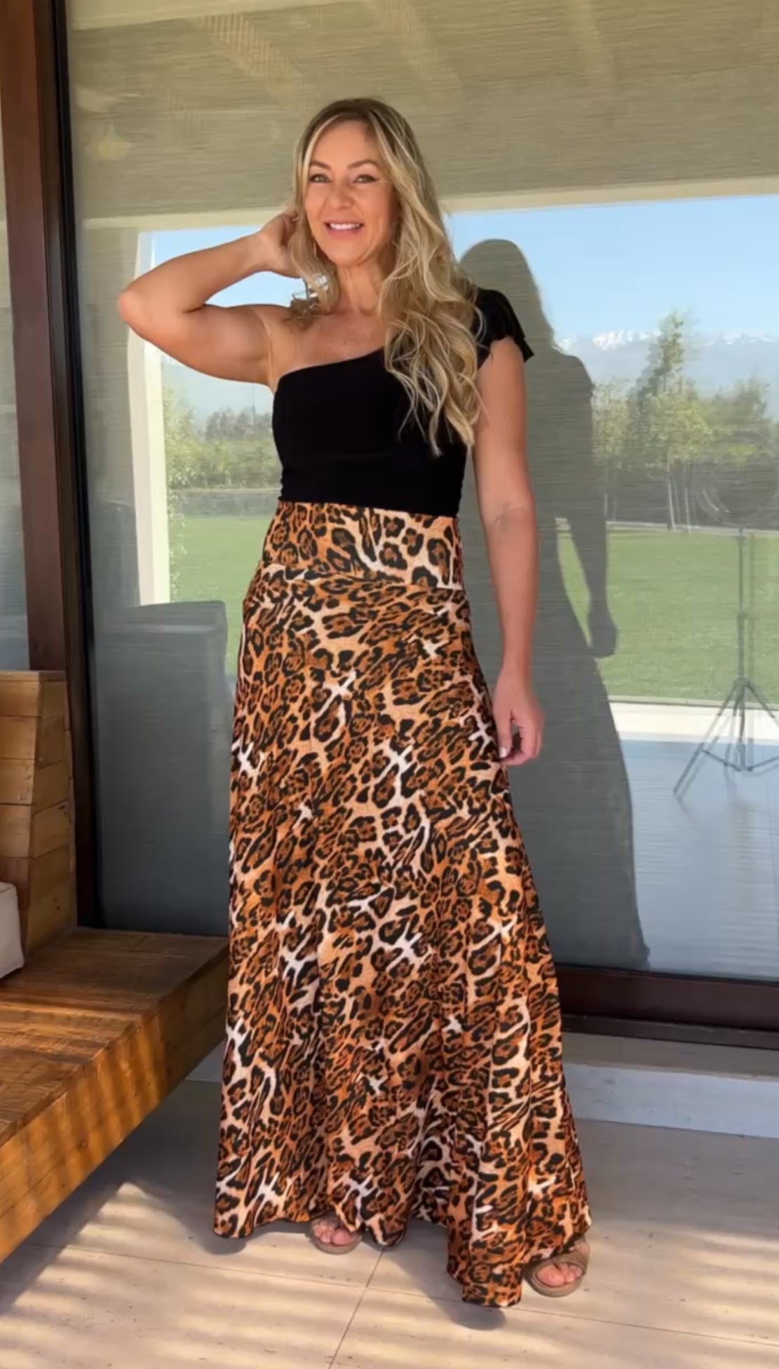Maxifalda Print Ocre