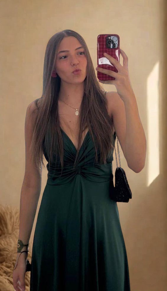 Vestido Amanda Verde Botella | Amoramar.cl 2